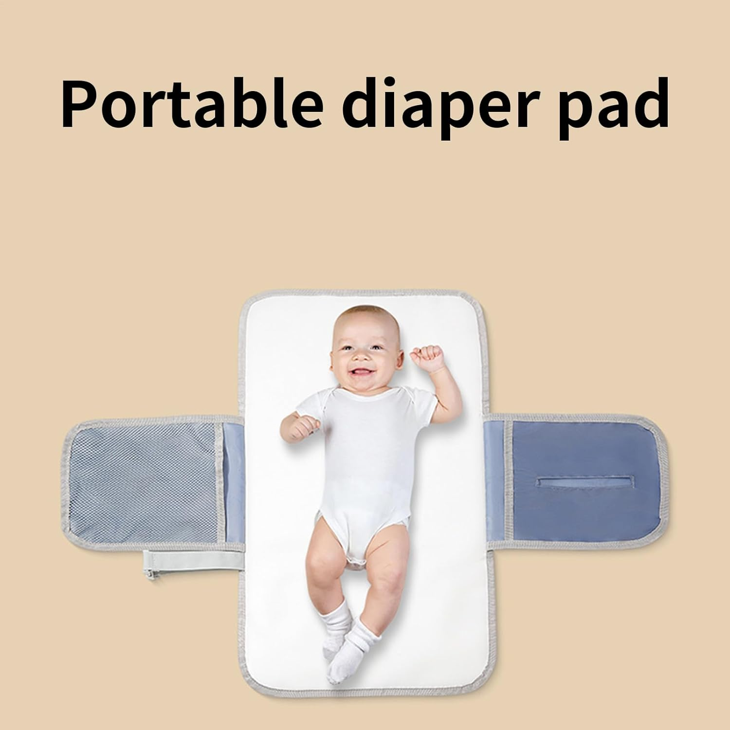 Baby Travel Pad - Waterproof Diaper Mat, Quick Dry Changing Sheet | Portable Toddler Essentiials, Ideal for Moms and Dads in Airplane, Daycare, Hospital, Nursery and Outdoor Camping Trips - Colorful World image number 3