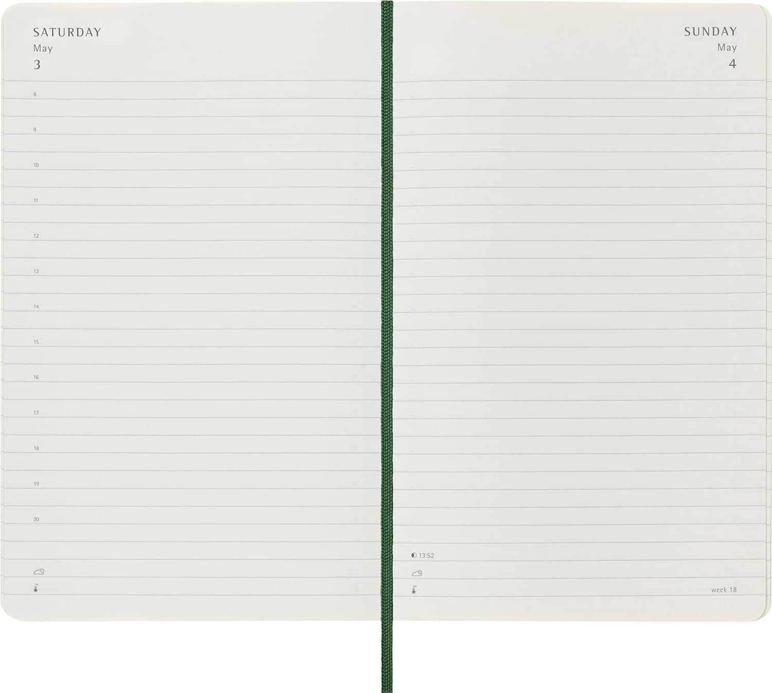 MOLESKINE - 2025-12 Month Daily Soft Cover Diary - Large - Myrtle Green image number 2