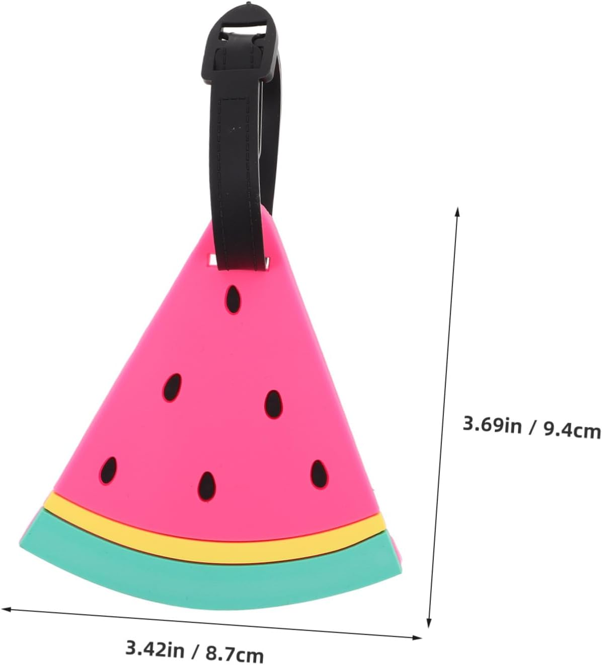 HORIALENCE Watermelon Slice Luggage Tags PVC Travel Labels Cute Summer Baggage Tags for Suitcases Women Boys and Girls Beach Holiday Id Labels image number 2
