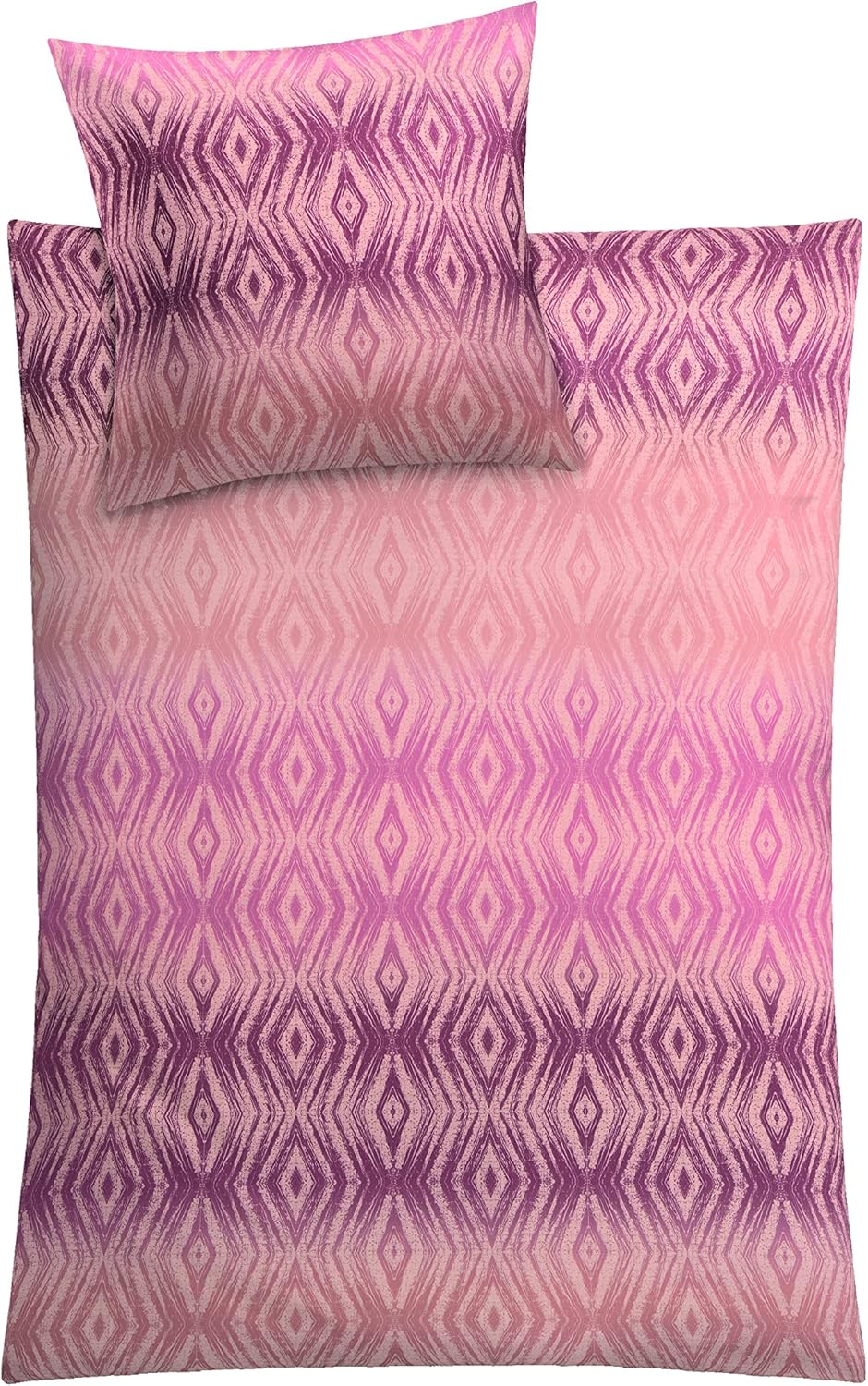 Kleine Wolke Tebas Bed Linen, Cotton, Pastel Rose, 155 X 220 Cm (80 X 80 Cm) image number 1