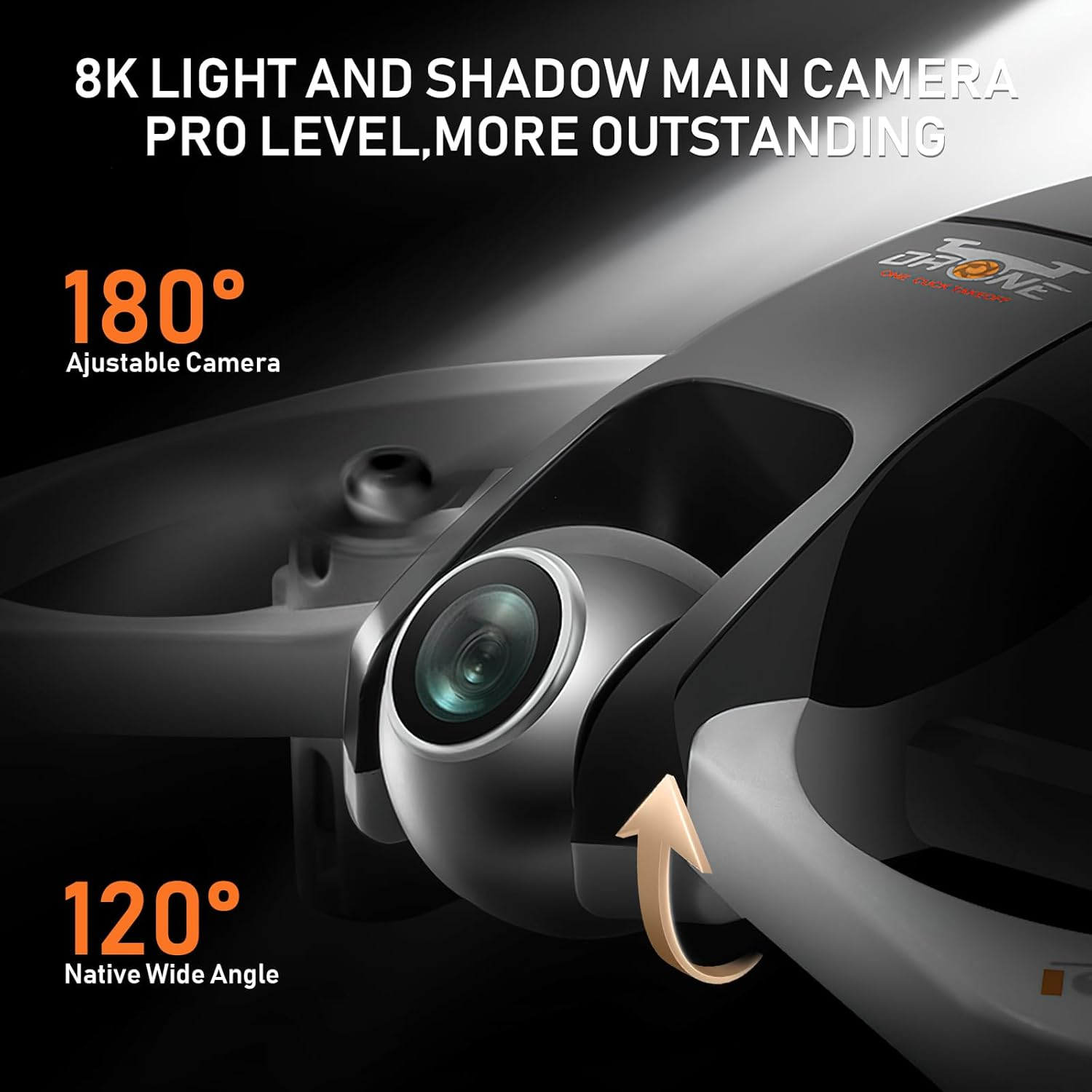 Poat Drone with Adjustable 4K Camera, RC Quadcopter with Headless Mode, 360&deg; Flips, Gesture/Gravity Control, 3 Speed Modes, 2 Batteries, LED Lights, for Kids & Beginners image number 3