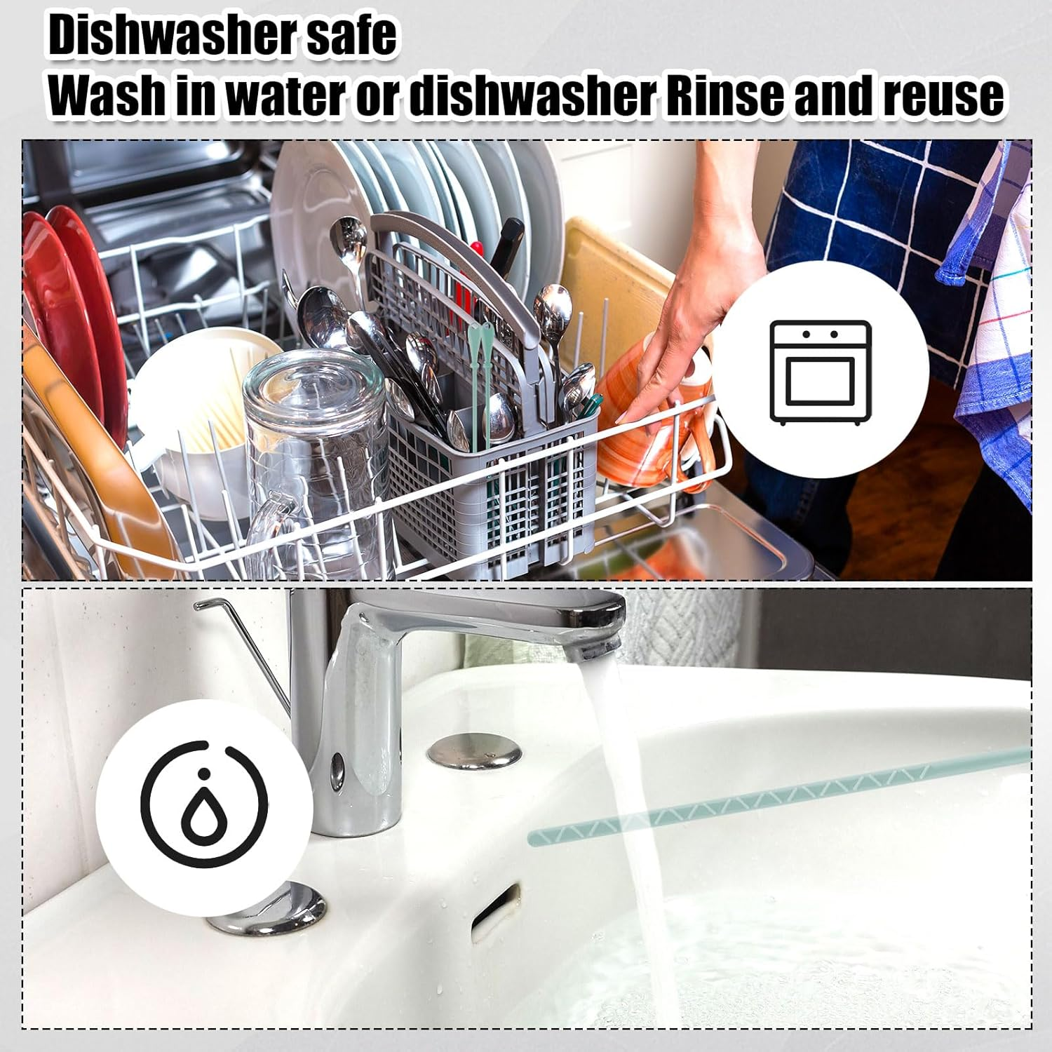 2Pcs Silicone Straw Brushes, 24Cm Extra Long Cleaning Brush Reusable Straw Cleaner for Water Bottles Kitchen Cleaning Tools for Narrow Neck Containers (Green) image number 3