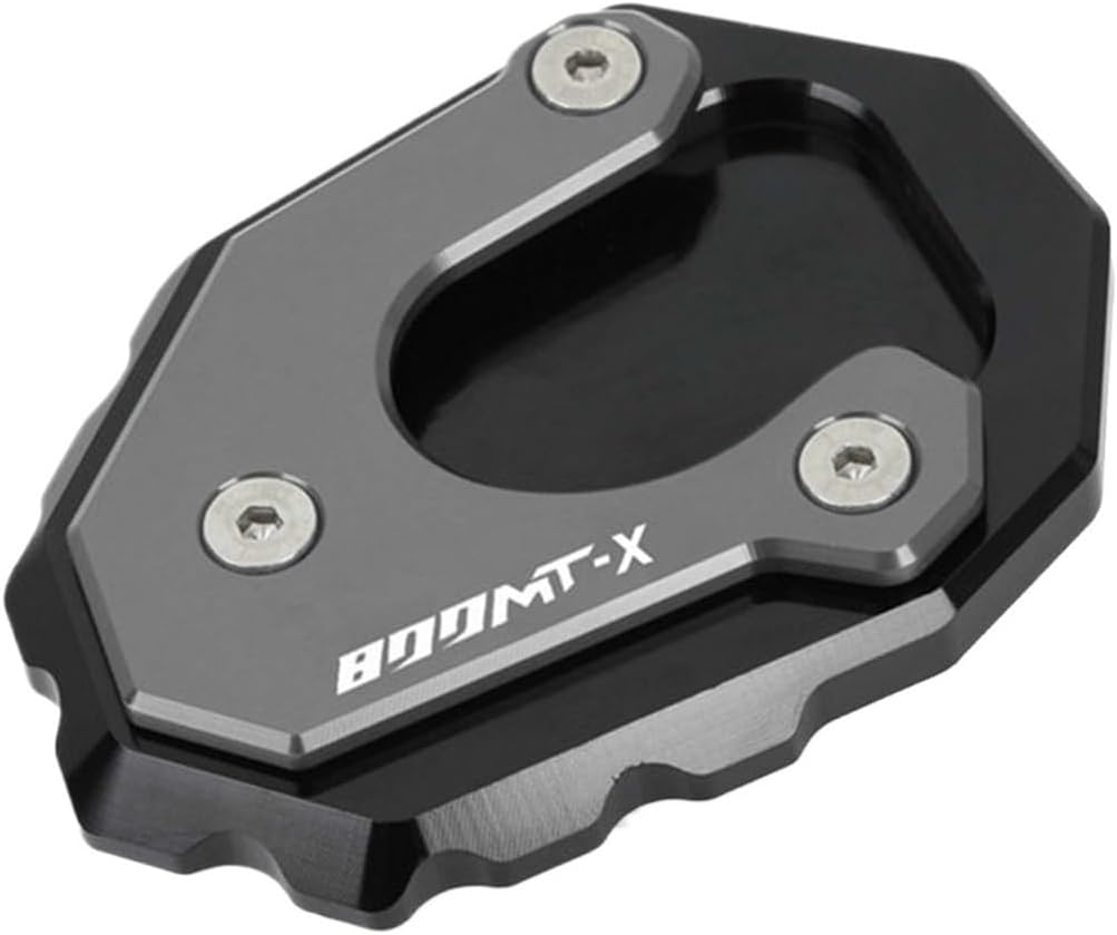 Compatible with CFMOTO 800MT-X 800MTX 2024 2025 Motorcycle CNC Kickstand Foot Side Stand Extension Pad Support Plate Pedal Footrest 800 Mt-X(Black)