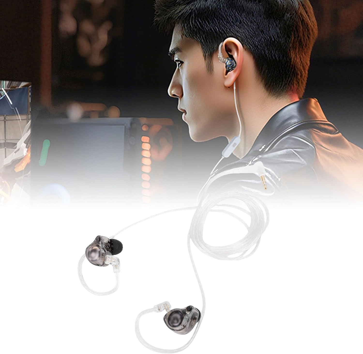 GOWENIC Wired Earbuds, 3.5MM Interface, Silver Plated Double Pin Cable, Immersive Sound, 25Db Noise Reduction, for Game Consoles, Pcs, Mobile Devices and Tablets image number 6