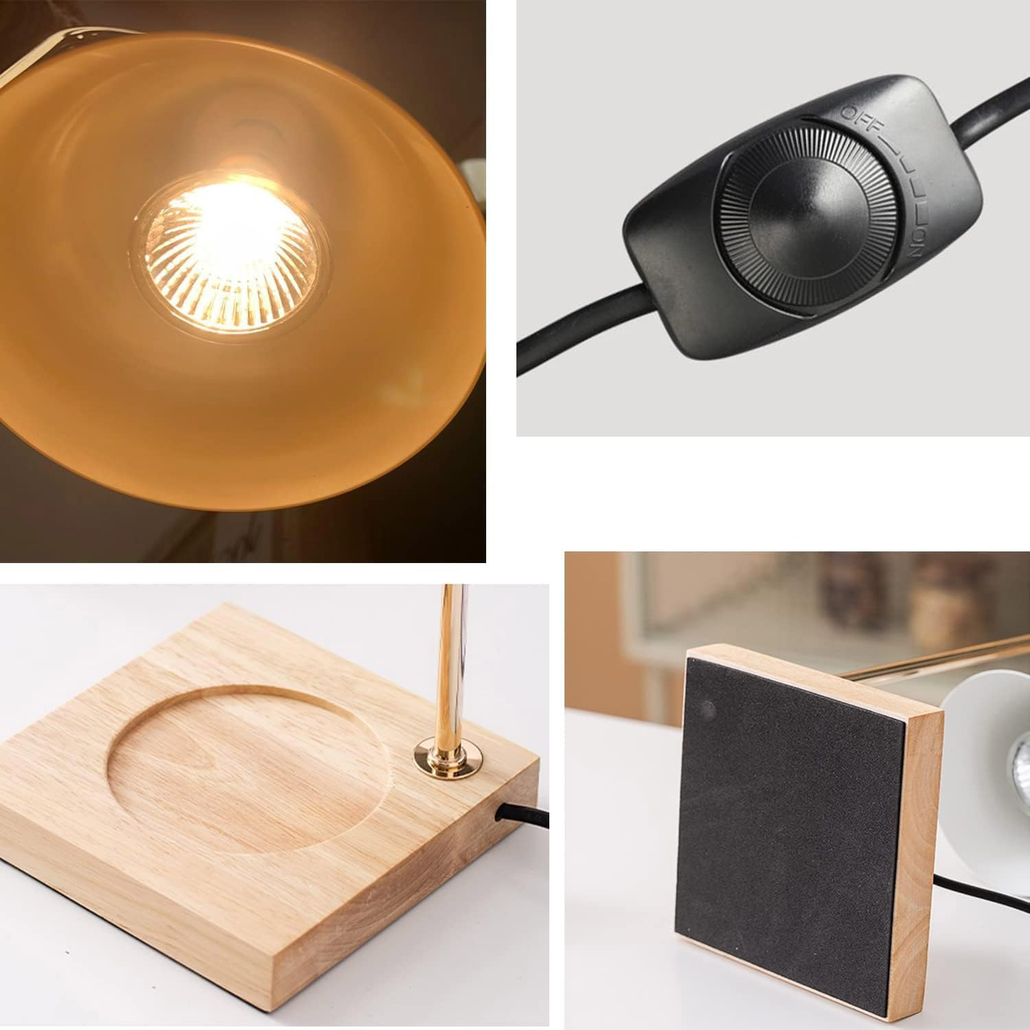 Candle Warmer Lamp, Compatible with Large Jar Candle, White Marble, Dimmable Candle Lamp Style Melter for Scented Candle, Wax Melt, Bedroom Sleep Aid Lamp for Home Decor (Black)