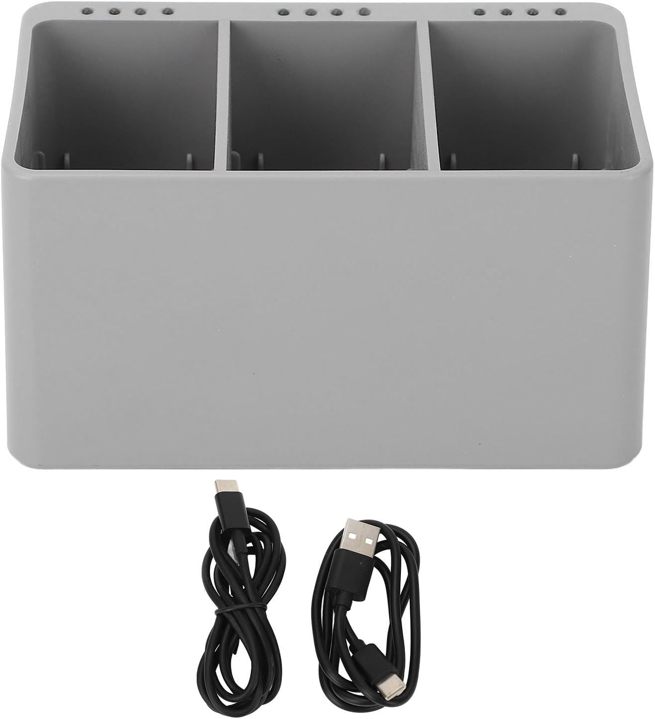 Charging Hub for Mini3/3 Pro/4 Pro, 3 Way Drone PD Battery Charger Station with Digital Display, with 1*USB +1*Type C Cable, No Battery