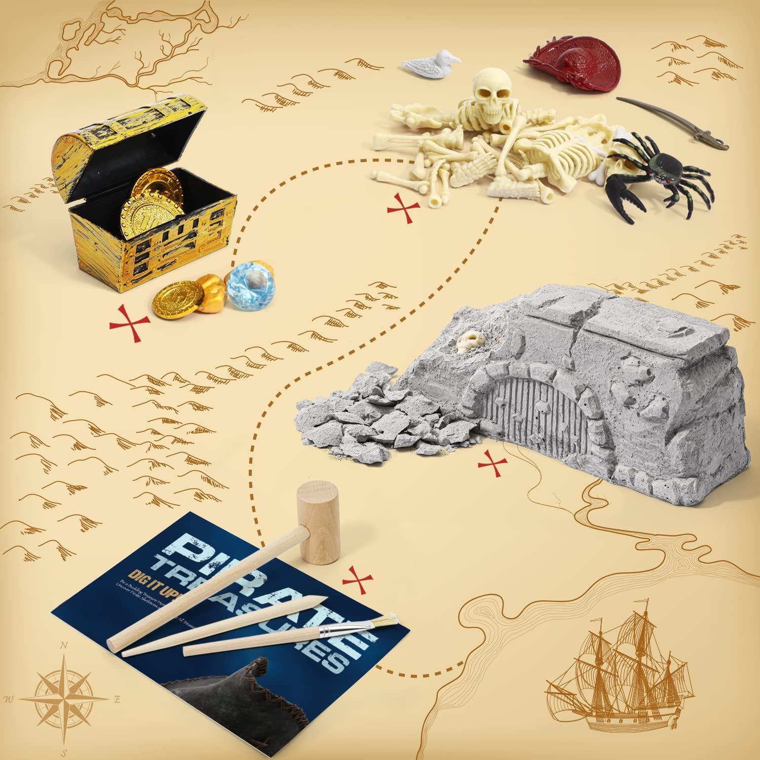 Johnco Pirate Treasures Dig Kit image number 6