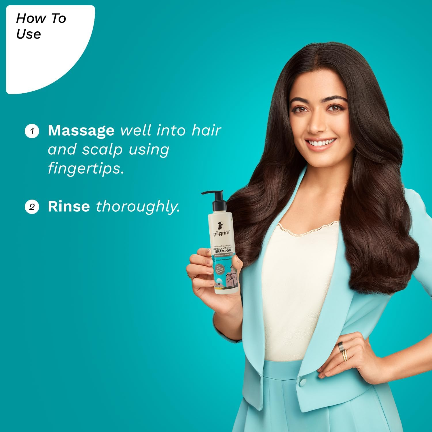 Pilgrim Redensyl, Anagain Hairfall Control Shampoo with Korean Black Rice 200Ml White image number 1