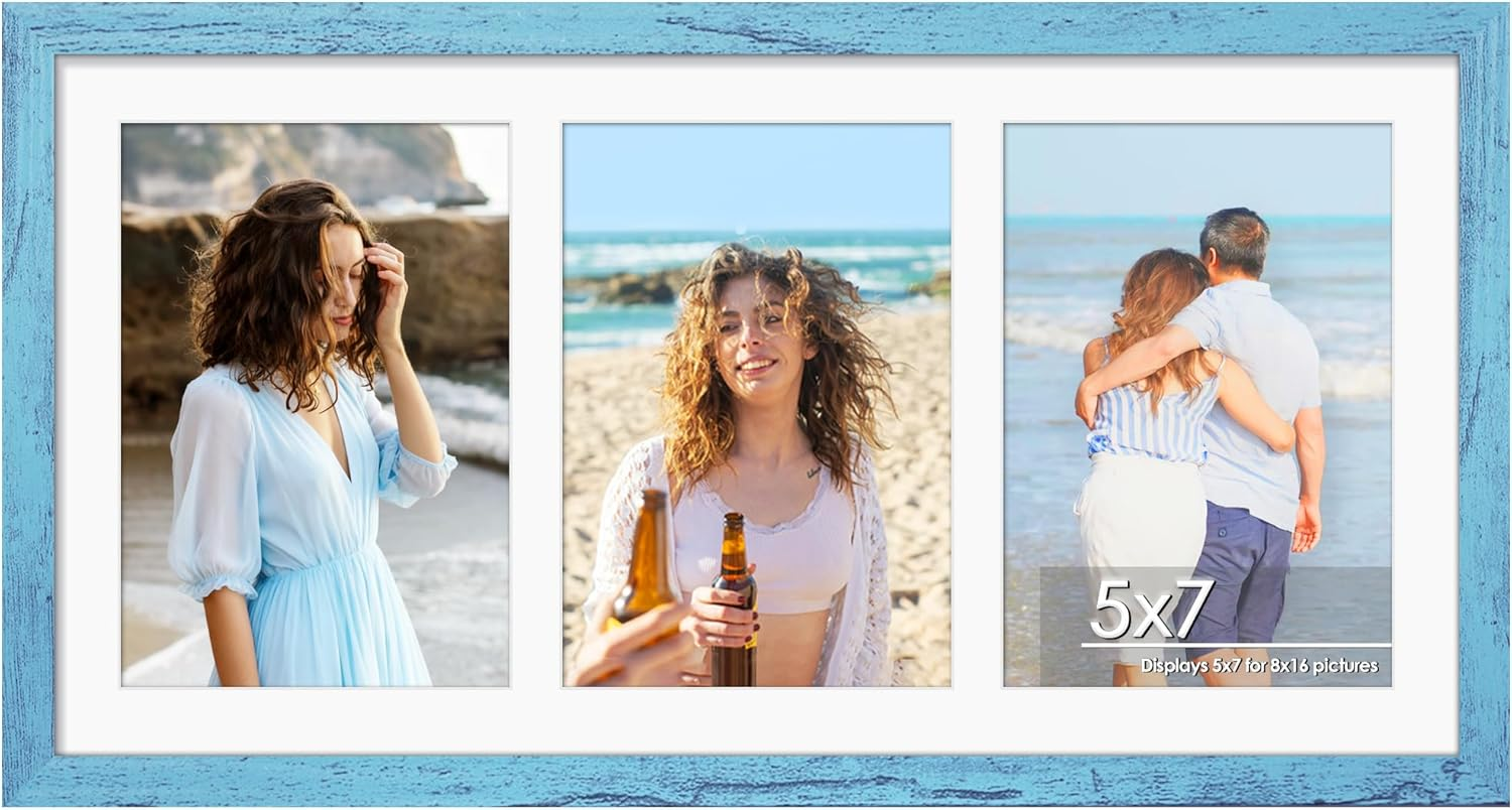 DUENPY 22X32 Collage Picture Frame 4X6 Picture Frames Collage Wall Decor Displays Twenty Four 4X6 Inch Photos Available Horizontal Wall Mounting Display and Vertical White