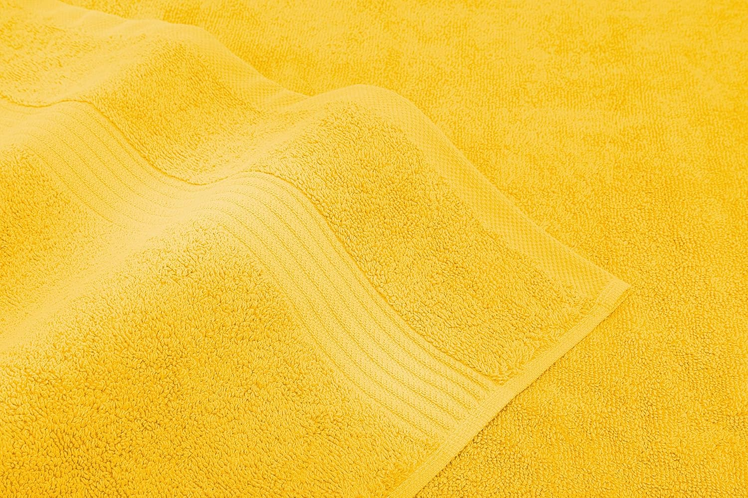 American Veteran Towel, 6 Piece Towel Set for Bathroom, 100% Cotton Turkish Bathroom Towels, 2 Bath Towels 2 Hand Towels 2 Washcloths, Yellow