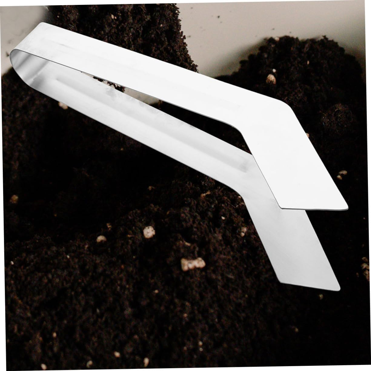 INOOMP 2Pcs Stainless Steel Garden Transplanting Tong for Plants Puller Hand Tool image number 2