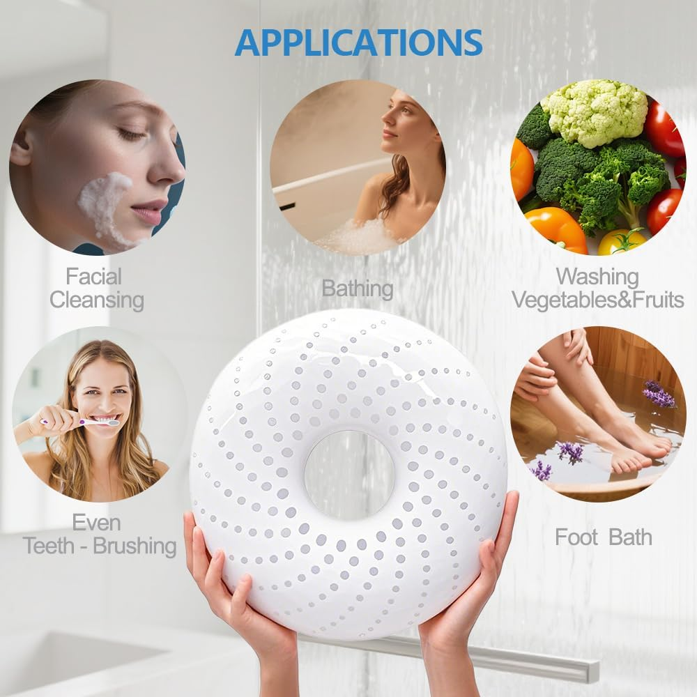 Unosuich Hydrogen Bath Bombs Nano Bubble Shower Spa Bathtub Natural Pure Hydrogen Bath Ball for Deep Cleaning While Enjoying a Healthy Spa&hellip; B0D9Gg4F4S(White) image number 5