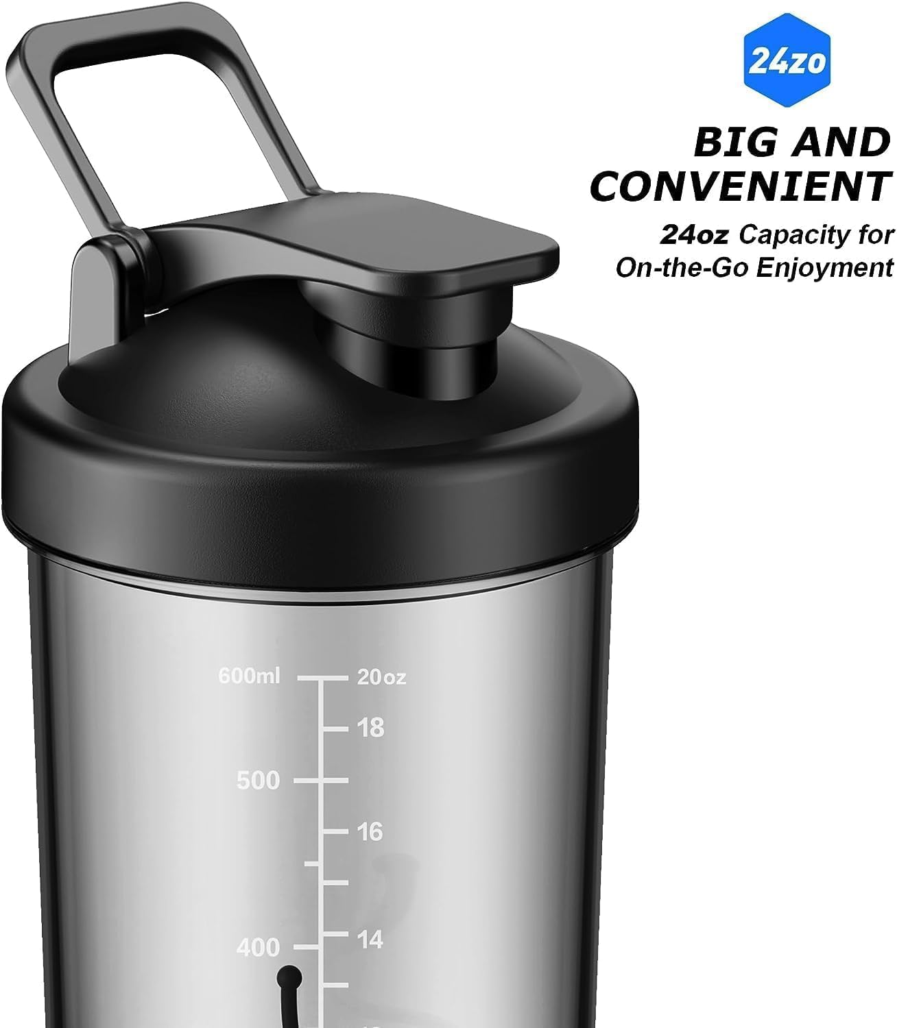 Premium Electric Protein Shaker Bottle, 600Ml/20Oz Blender for Mixing Protein, Gym Portable Cup, USB-C Rechargeable Shaker Bottles for Coffee Milk Supplement Powder, Made with Tritan, BPA Free image number 1