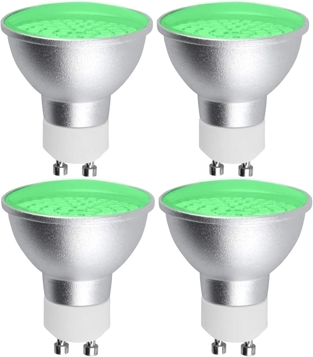Bonlux GU10 LED Bulb Spotlight Green, 5W GU10 Spot Light Bulb,120 Degree Beam Angle, MR16 LED Spotlight Green Colour Bulb for Wall Washer Lamps,Landscape Lighting, 4-Pack image number 1