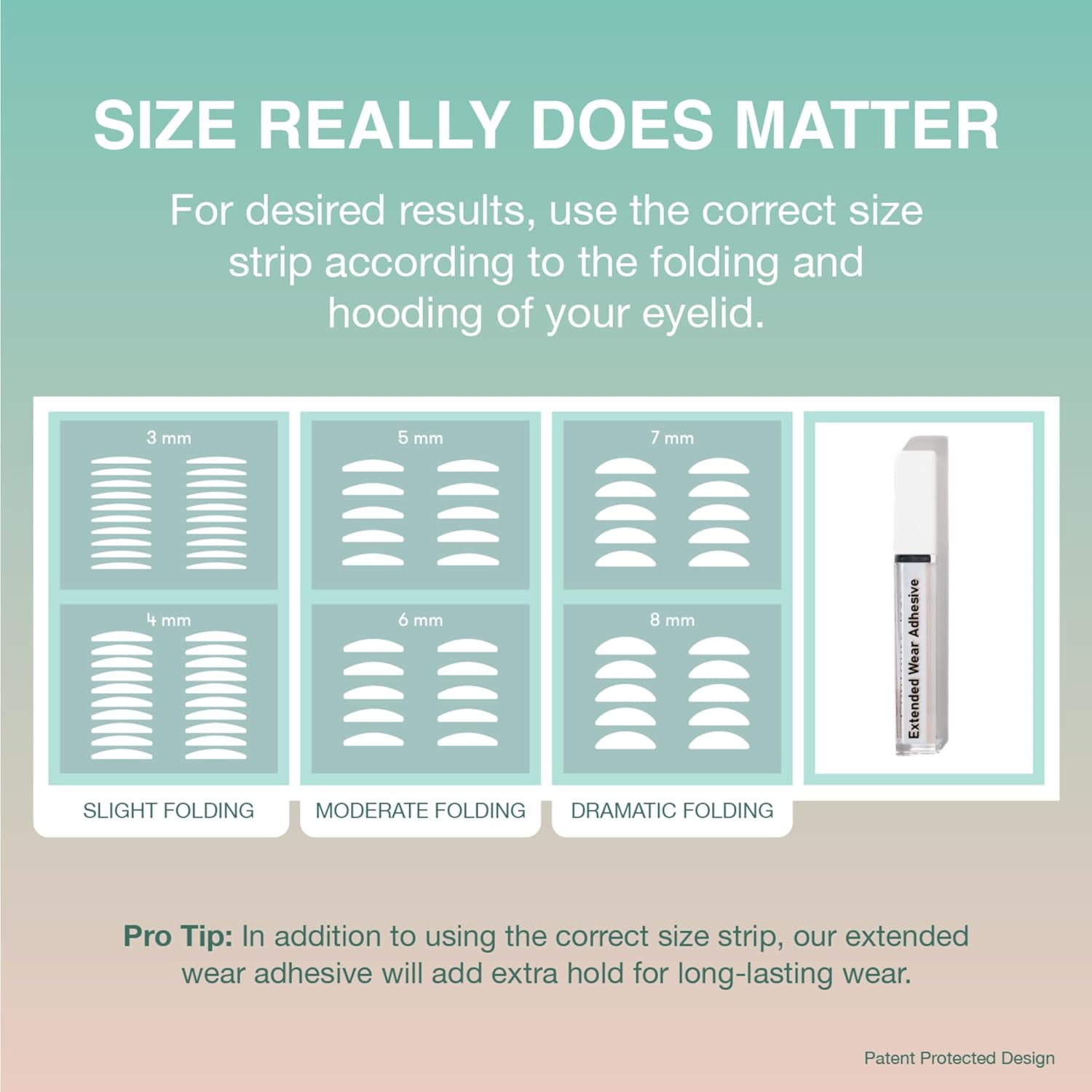 Contours Rx Lids by Design - Medical Grade Eyelid Correcting Strips for Heavy, Hooded, & Droopy Lids - Transparent, Anti-Aging, and Hypoallergenic Eyelid Tape - (4Mm - 7Mm) Assortment Pack, 80Ct image number 6