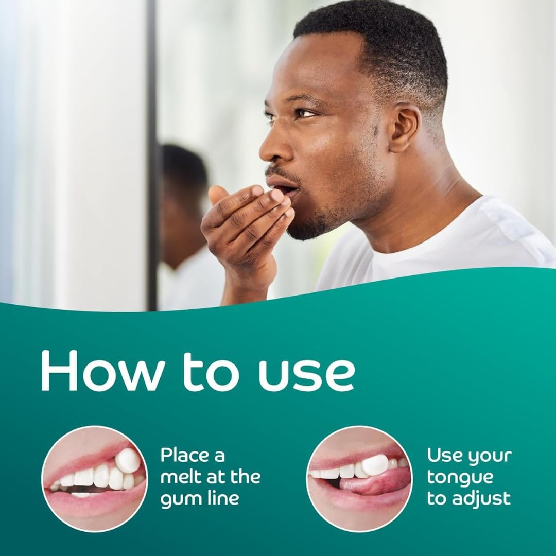 Freshmelts by Oracoat &ndash; Arctic Mint Breath Fresheners, 40 Pack &ndash; Sugar-Free, Vegan, Long-Lasting Mint Flavour for Bad Breath &ndash; Stick-On Oral Discs, Travel & Everyday Freshness image number 1