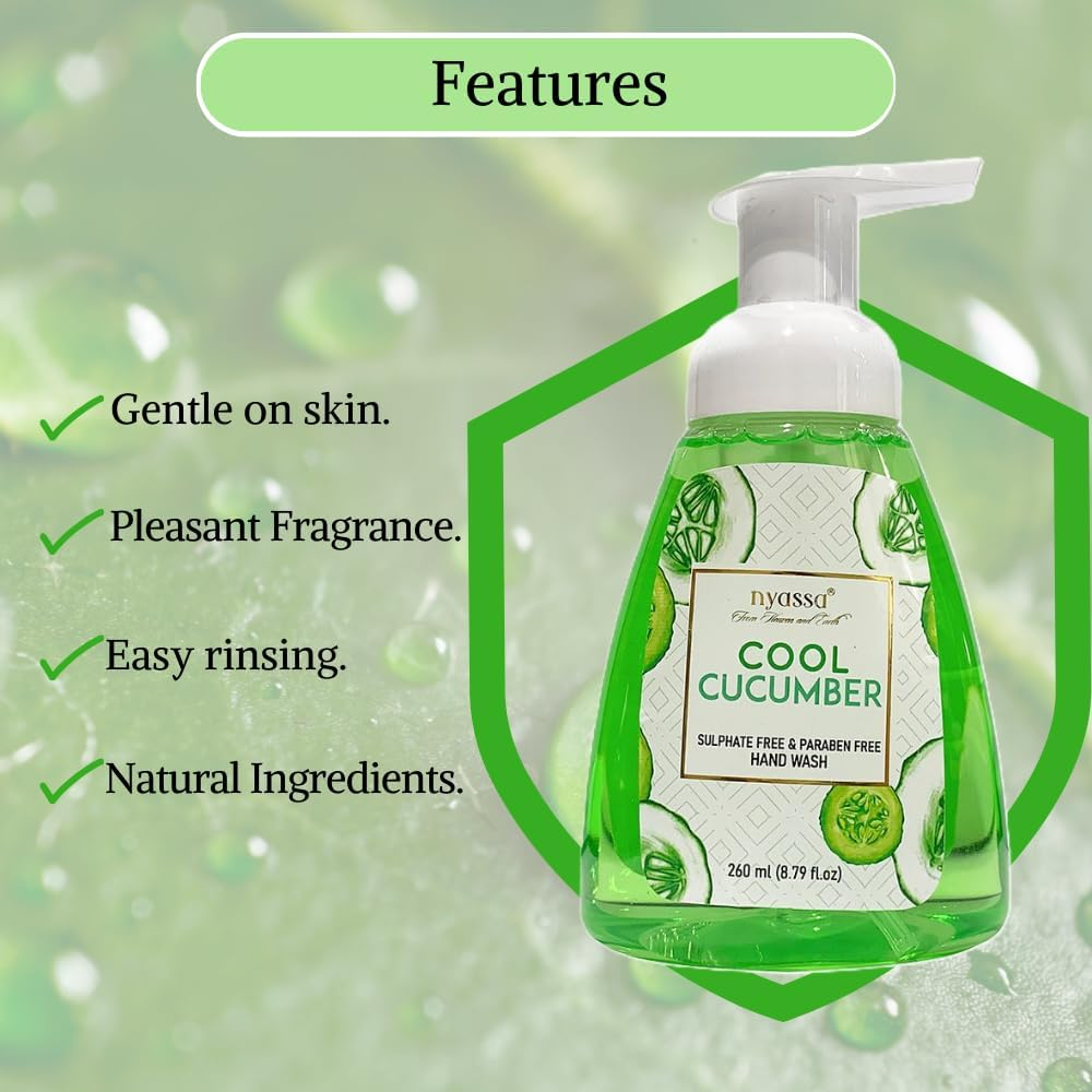 Nyassa Cool Cucumber Foaming Handwash 260Ml Sulphate and Paraben Free image number 1