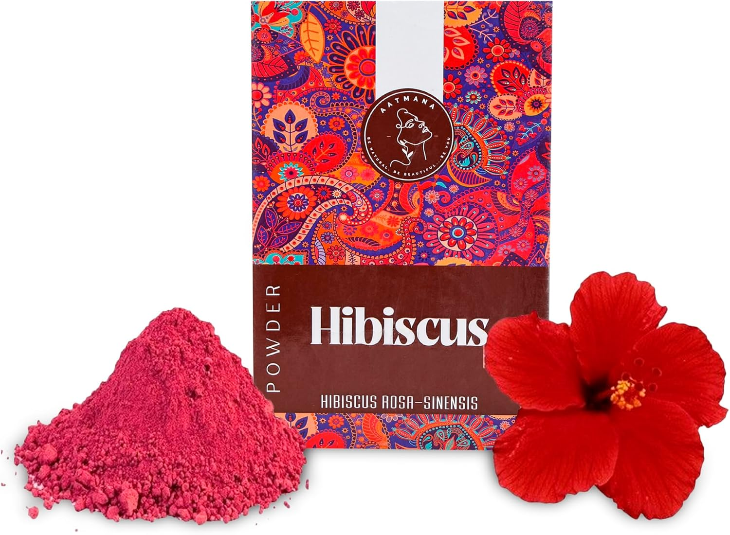 AATMANA Hibiscus Powder | Sabdariffa | Rosa Sinensis | Natural Powder for Hair & Skin | Prevent Hair Problem & Minimizes Skin Pores for Men & Women 100G image number 6