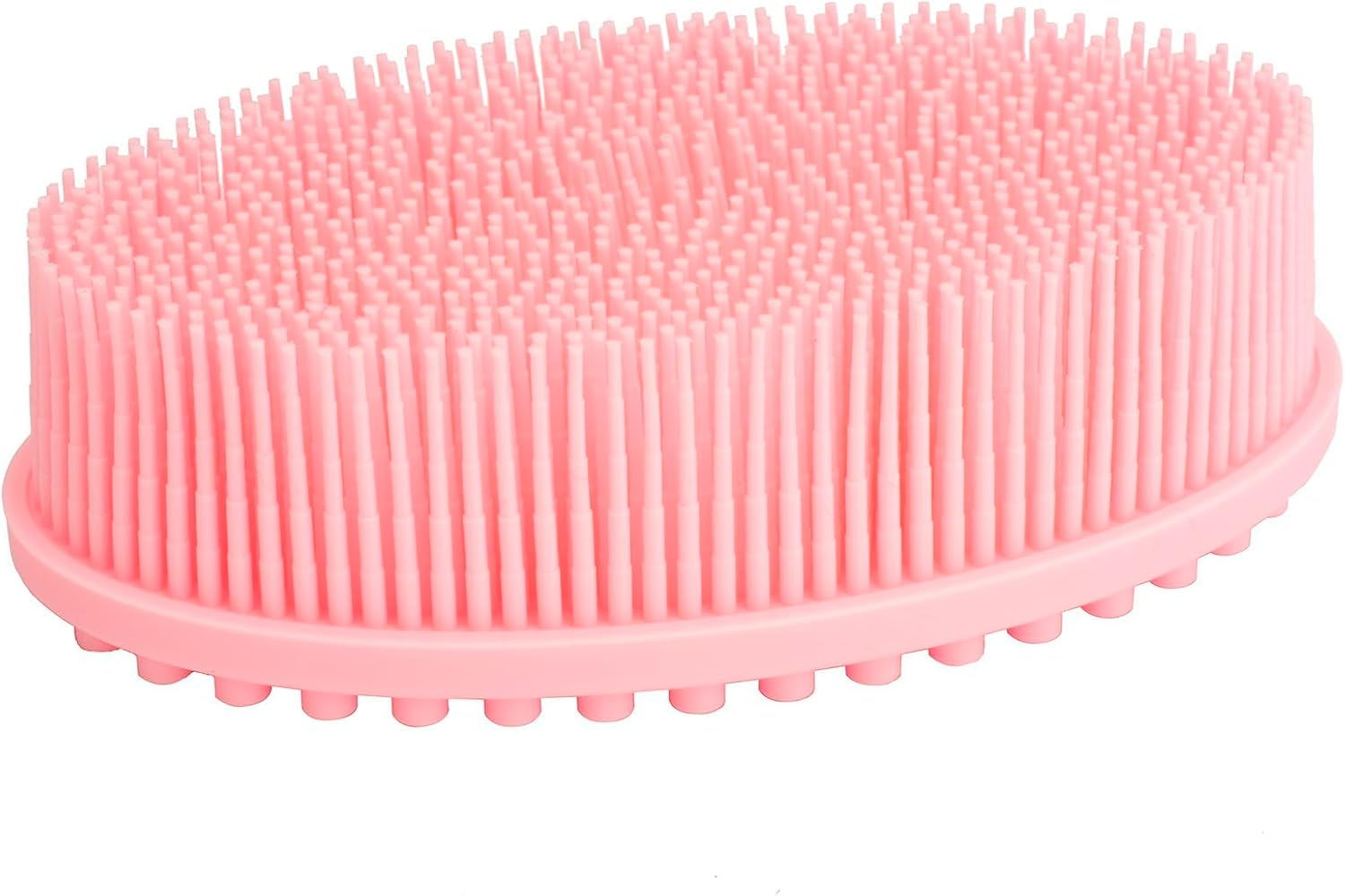 Exfoliating Silicone Body Scrubber Shower Bath Body Brush Easy to Clean, Lathers Well, Eco Friendly (Pink) image number 2
