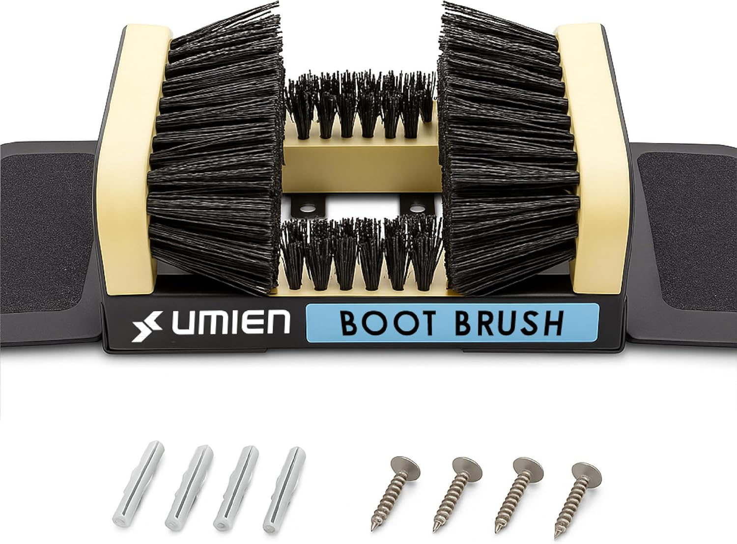 Umien Boot Scraper Brush Outdoor - Deluxe Folding Boot Cleaner Scrubber Indoor and Outdoor Use - Easy to Use for Children & Adults - New 2022 Design (Boot Scraper with Flaps) image number 1