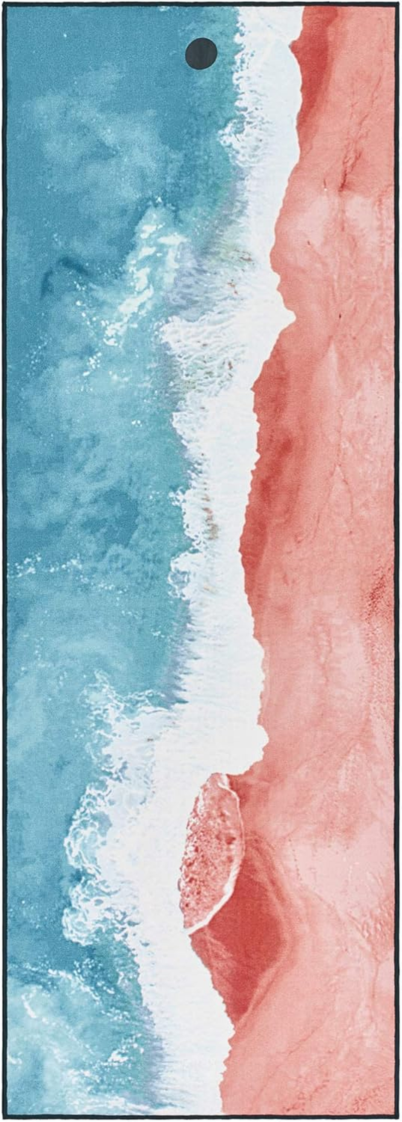 Yogitoes Manduka Yoga Towel for Mat Nonslip and Quick Dry for Hot Yoga with Rubber Bottom Grip Dots 72 Inch Long Onyx Thin and Lightweight (262023001)