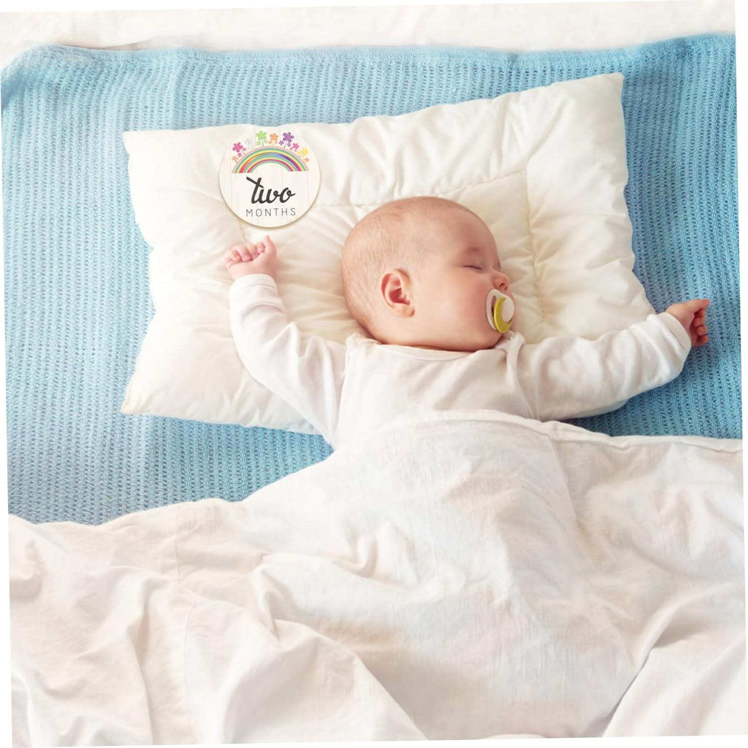 14Pcs Wooden Monthly Milestone Cards for Newborns Year Gifts Milestone Cards Supplies image number 4