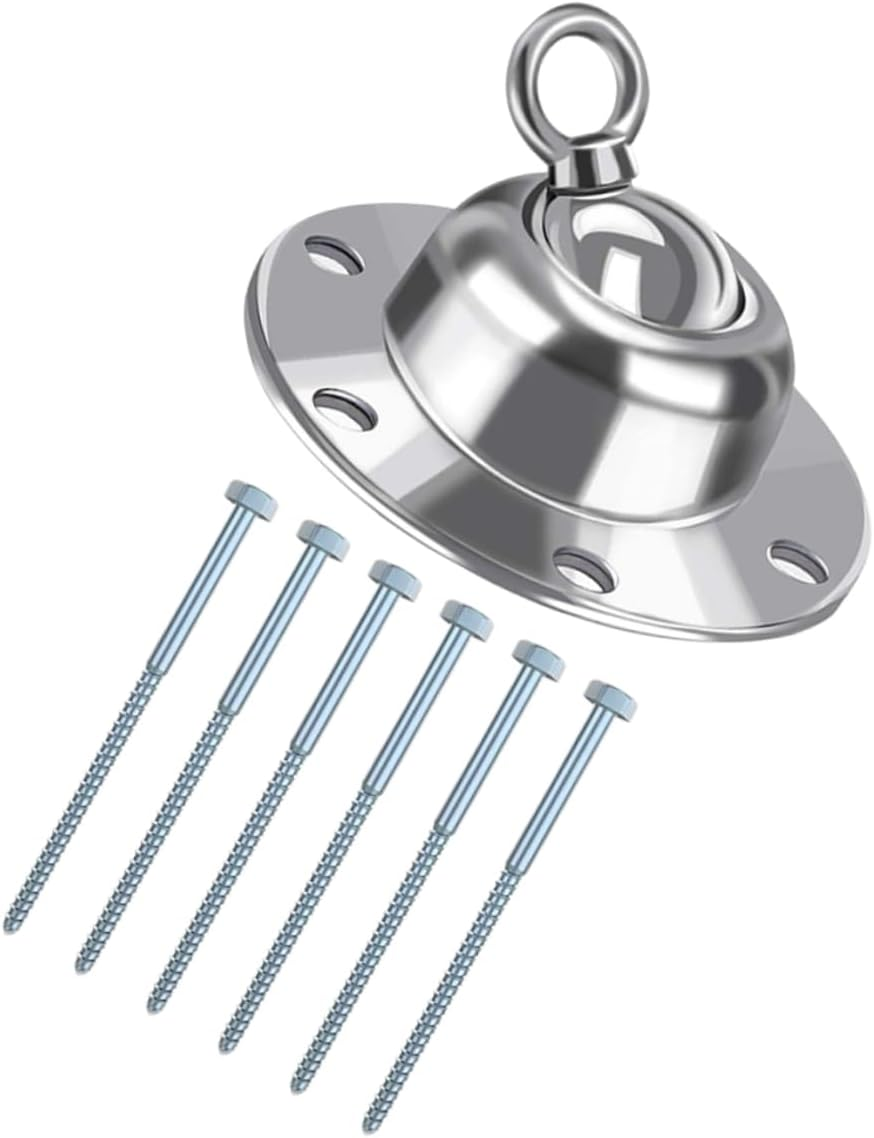 CANIGHT 1Set Rotating Dog Tie Out Stake Heavy Duty Ground Anchor for Dogs Outdoor Dog Stake for Camping Hiking Dog Training and More Stable Support for Tents and Turf image number 1