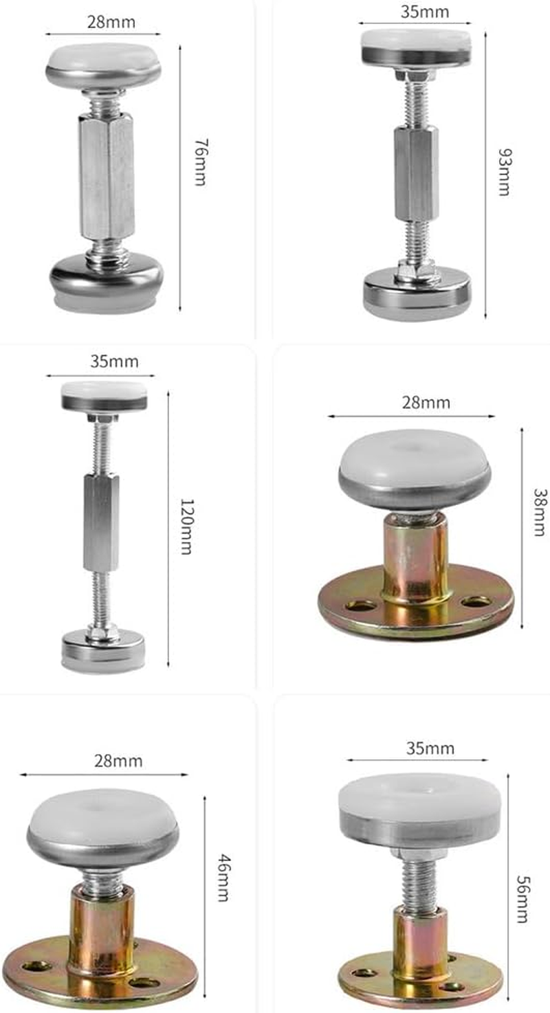 Ciieeo 2Pcs Stainless Steel Bedside Fixer Adjustable Anti-Sloshing Actuator Wall Stabilizer Sturdy Anti-Slip Tool for Home Bedroom for Bed Sofa and Chairs image number 6