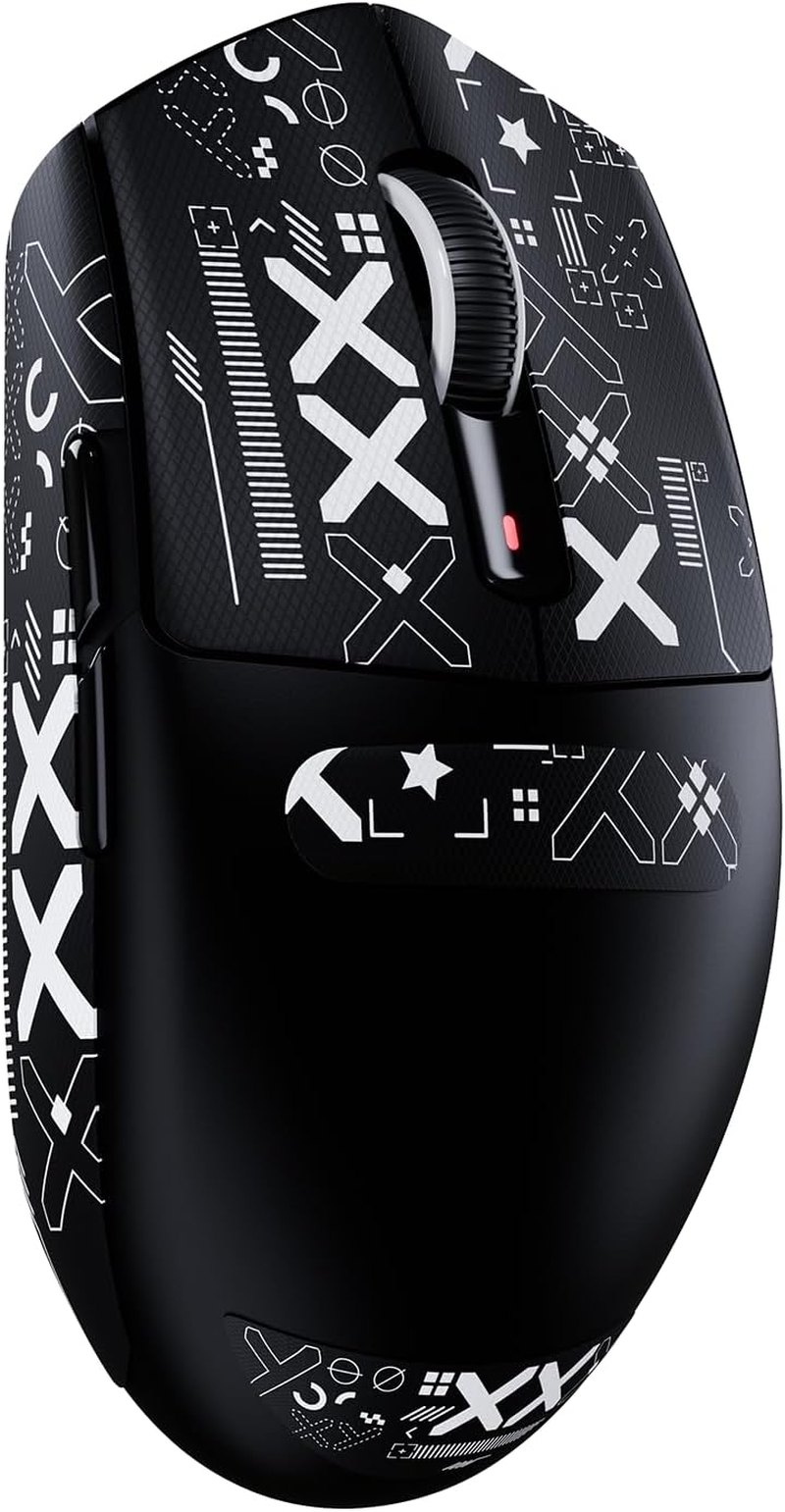 ATTACK SHARK G3 Wireless Gaming Mouse,Tri-Mode 2.4G/BT5.2/USB-C Gaming Mouse,Paw3311 Sensor,25,000 Dpi,59G Lightweight,5 Programmable Buttons,500Mah Rechargeable Gaming Mice,Pc/Mac(Black&Sticker) - Berry Red Griptape image number 2