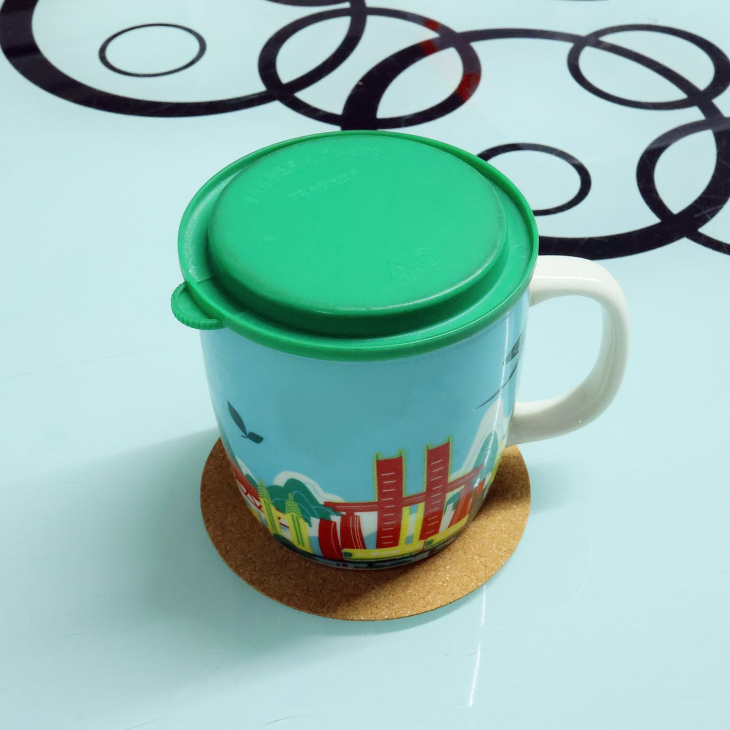 16 Pcs Self-Adhesive Mini Wall Cork Mat, 3" X 3" Cork Tiles Backing Sheets, Wood Color, Circles, 8Cm