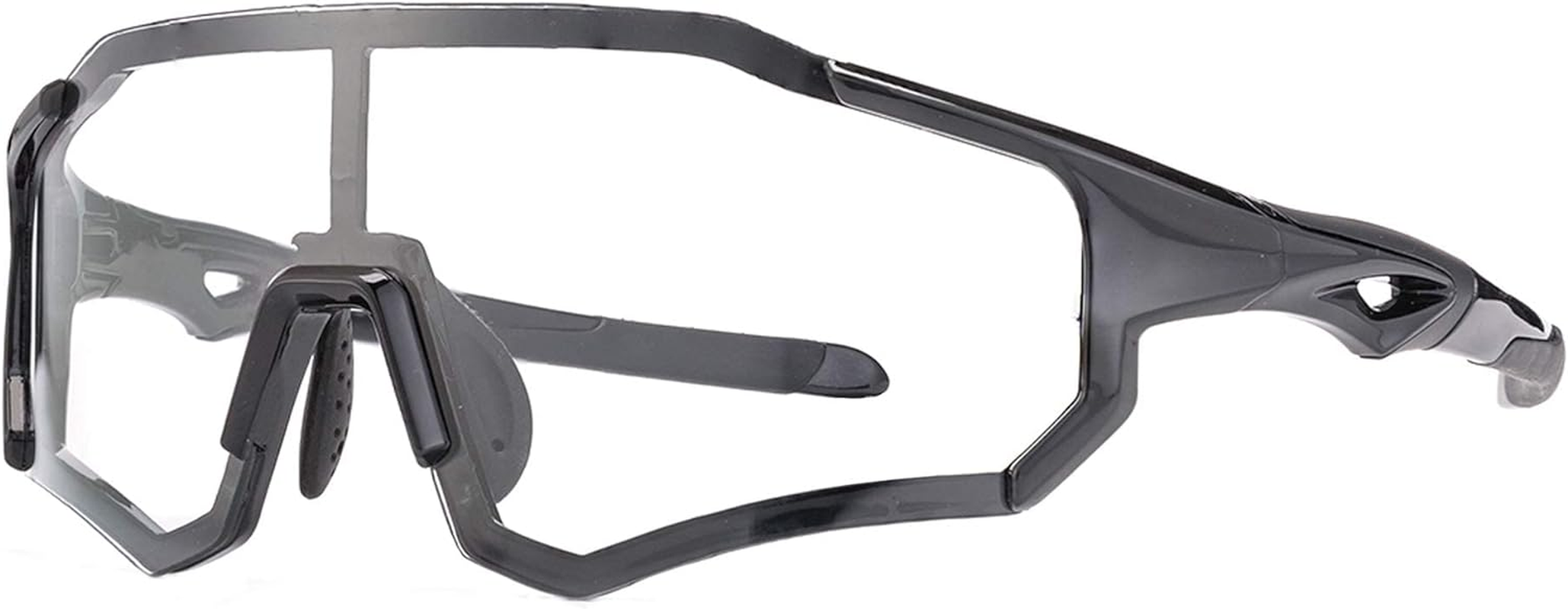 ROCKBROS Photochromic Sunglasses for Men Women Sports Cycling Glasses UV Protection Full Screen Windproof Bike Glasses for Running Fishing Black