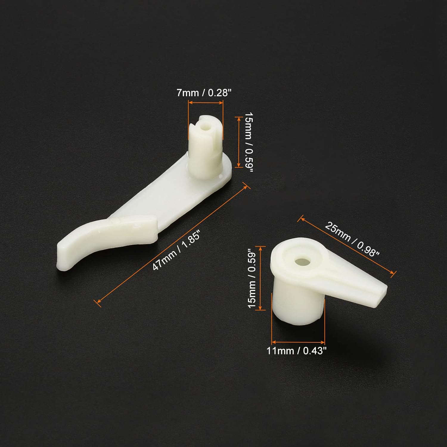 Uxcell 3.5Mm Lamp Shade Clips for Ceiling Flush Mount, 6 Pair Fixed Buckle Light Fixture Accessories ABS Plastic White image number 4