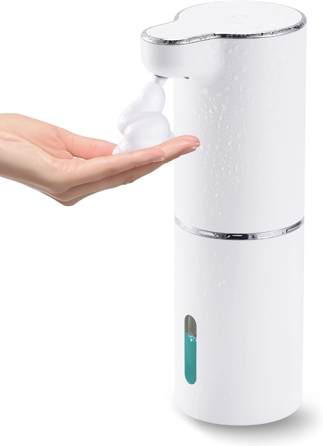 LAOPAO Automatic Hands Free Foaming Soap Dispenser, 240Ml Countertop Touchless Soap Pump for Bathroom Kitchen Xmas Gift