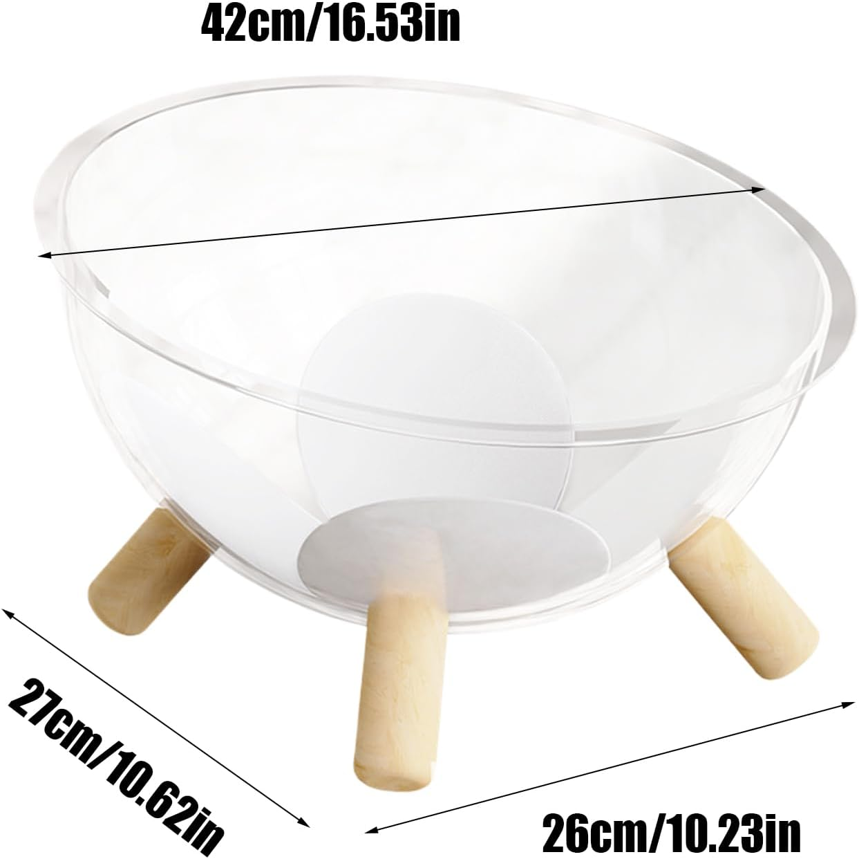 Pet Beds for Cats,Cat Sleeping Nest with Wood Base - Acrylic Clear Dome House Small Animal Supplies for Resting Sleeping Lounging Puppies Bunnies image number 2