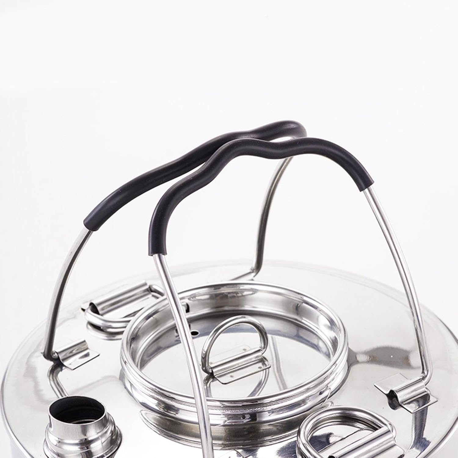 Camping Kettle Water Kettle Outdoor Campfire Coffee Tea Pot Teapot Camping Tea Kettle for Camp Barbecue Yard Picnics Hiking, 0.9L image number 5