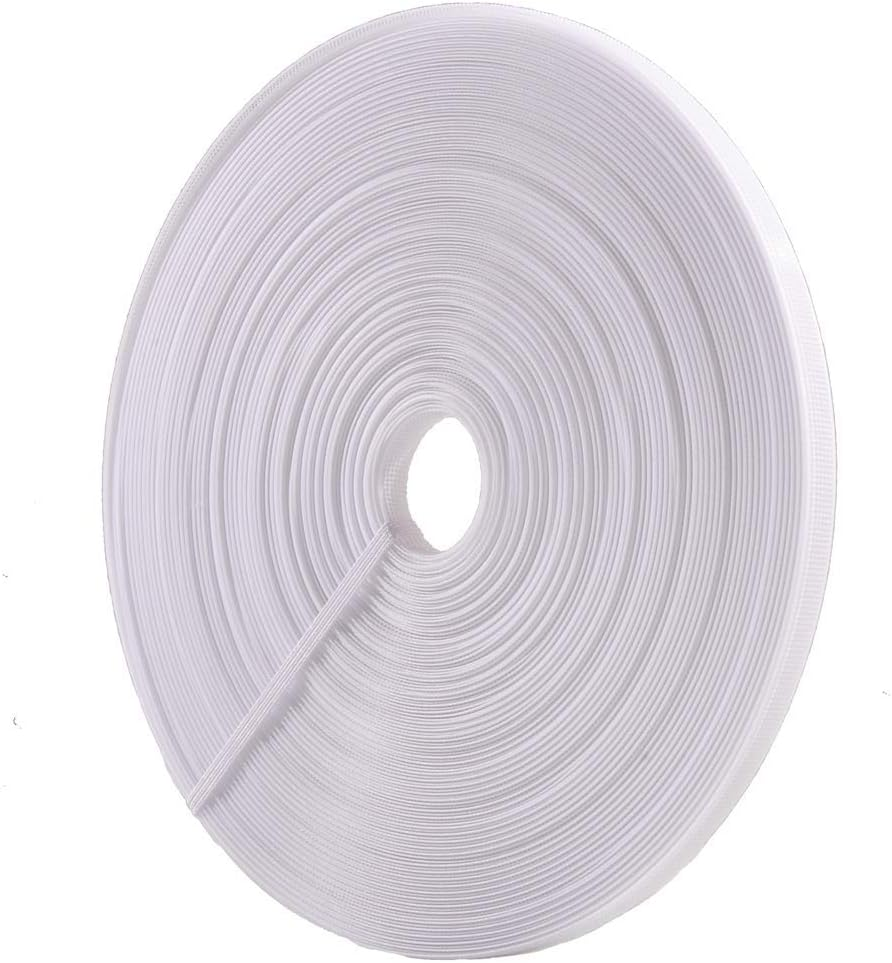 50 Yards Polyester Boning for Sewing - Sew-Through Low Density Boning for Corsets, Nursing Caps, Bridal Gowns, (12Mm Wide, White) image number 3