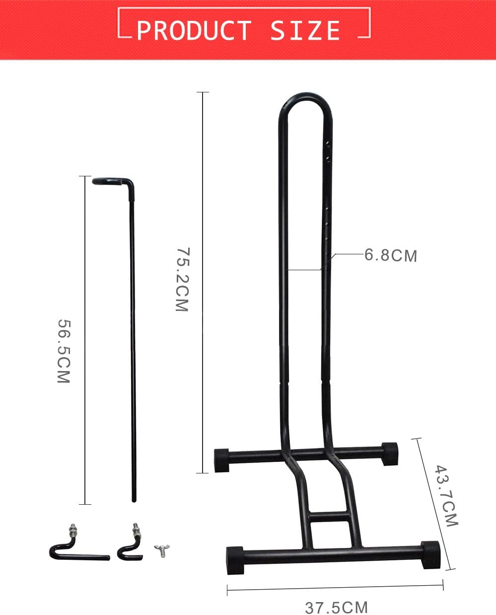 Elora Bicycle Floor Bike Stand Steel Holder Hanger Parking Rack Storage Display image number 4