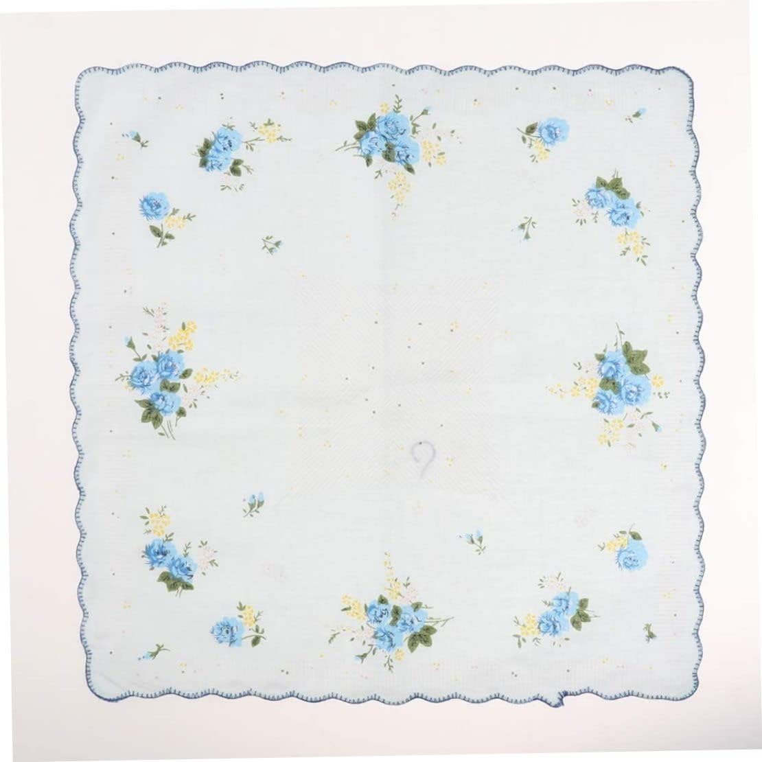 Ladies Handkerchiefs, Handkerchiefs Women Cotton Handkerchief Ladies 10Pcs Womens Vintage Floral Print Cotton Handkerchief Hanky Bulk Set image number 3