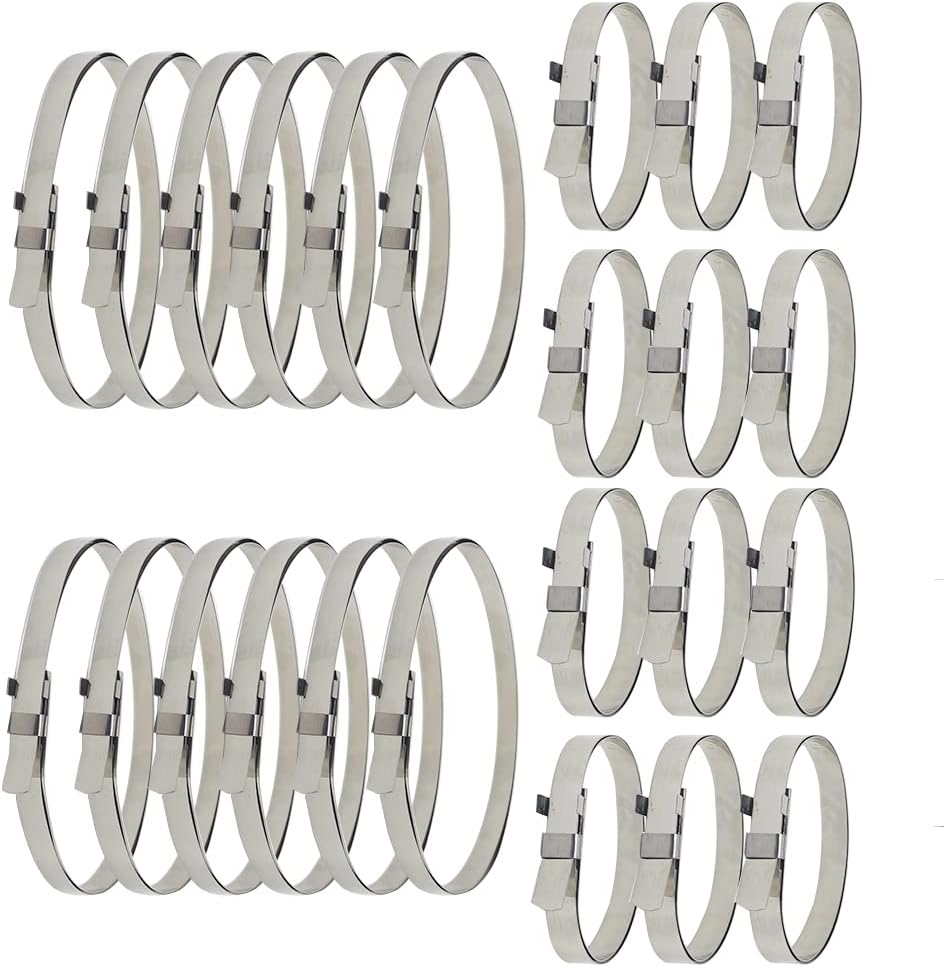 Drive Shaft CV Boot Band Clamps - Axle Boot Clamps Universal Adjustable Stainless Steel CV Boot Clamp for CV Boots & Joints 24Pcs(12Pcs Large+ 12Pcs Small) image number 6