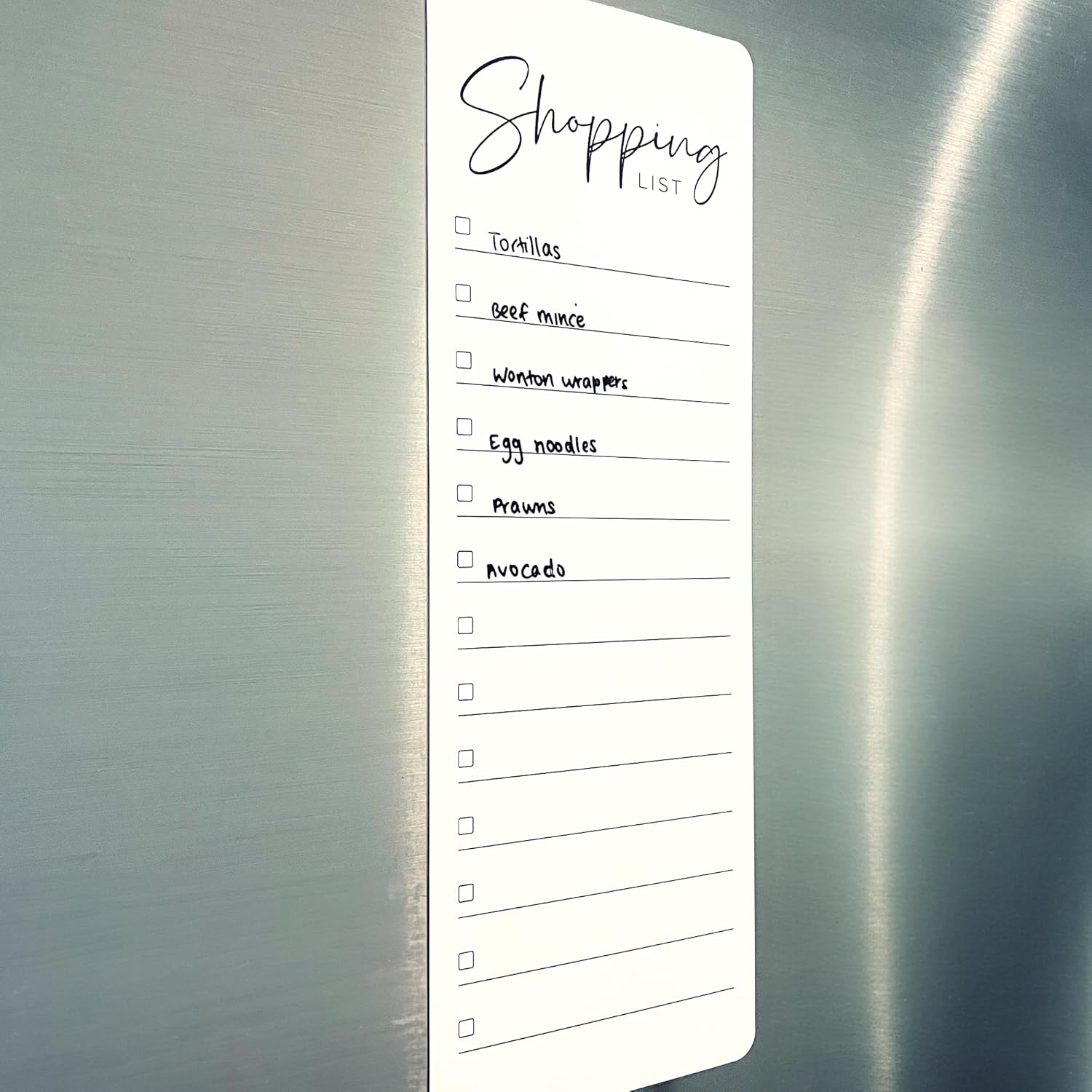 Magnetic Shopping List for Fridge - Minimalist Grocery List 30Cm X 10.5Cm Checklist by Cocreative Design image number 5