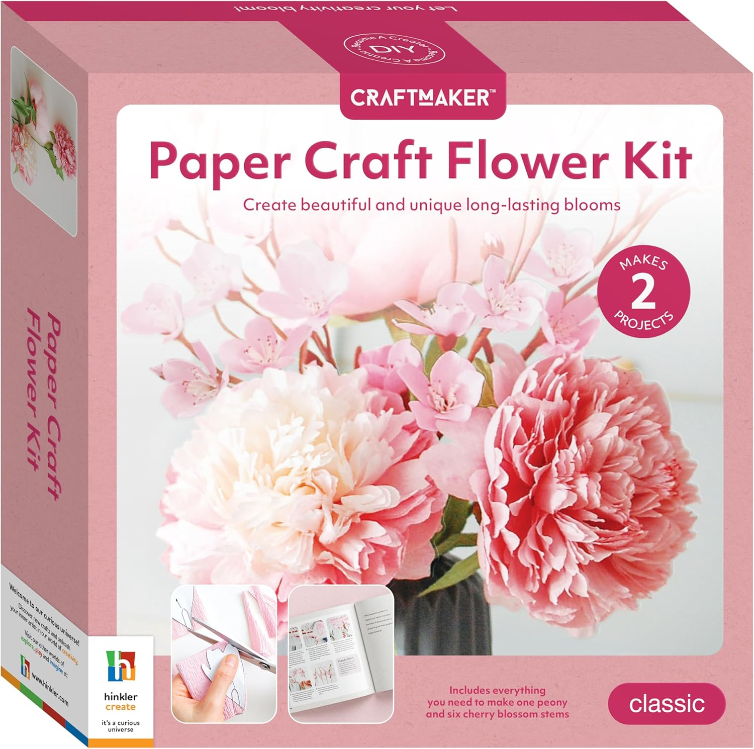 Craft Maker Paper Craft Flower Kit - DIY Flower Crafting for Adults - Paper and Tools Included - Easy-To-Follow Projects - Creative Arts and Crafts image number 3