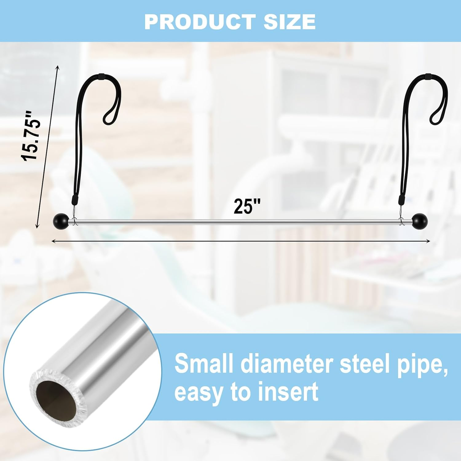 Otoolling Bed Roll Paper Disposable Sheet Dispenser Hanger Holder Exam Table Paper Hangs Metal Design for Treatment Beds with Removable Armrests, Accommodates 24" Disposable Sheet Rolls image number 4