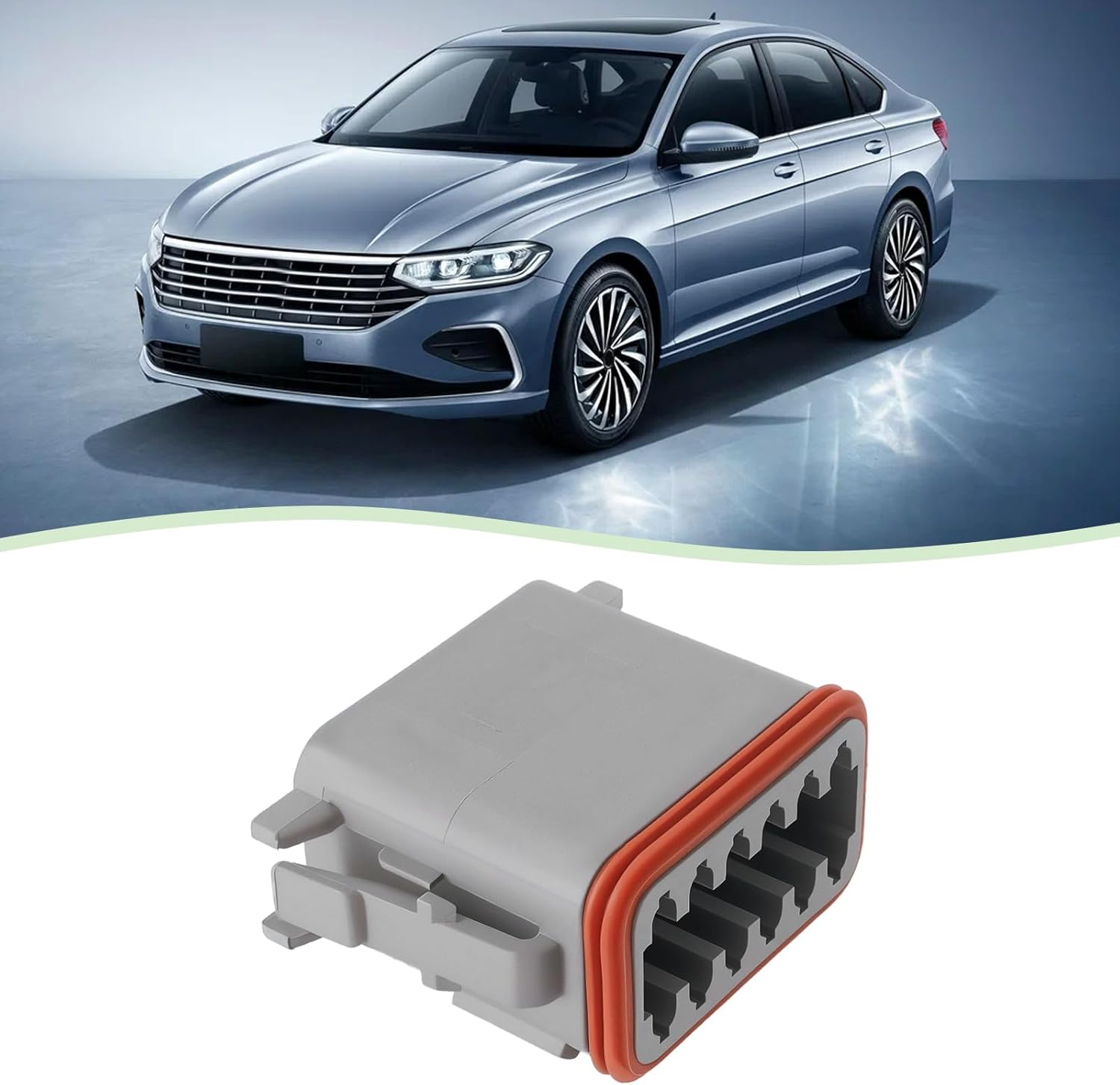 Emagtech 1 Set DT04-12P DT06-12S 12 Pin Waterproof Automotive Connector Kit IP67 Rated 14AWG 13A Electrical Plug and Socket for Rugged Applications image number 2