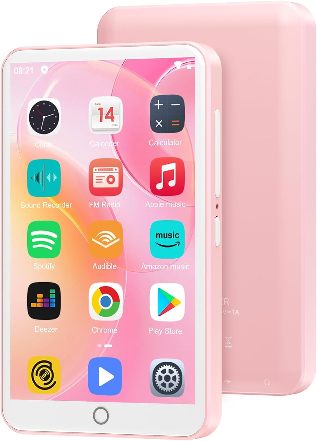 80GB MP3 Player with Bluetooth and Wifi, Mp3 & Mp4 Music Player with Spotify, Amazon Music, Deezer, Audible, Browser, 4.0" IPS Touch Screen Android Player with Speaker, FM Radio, up to 512GB (Blue)