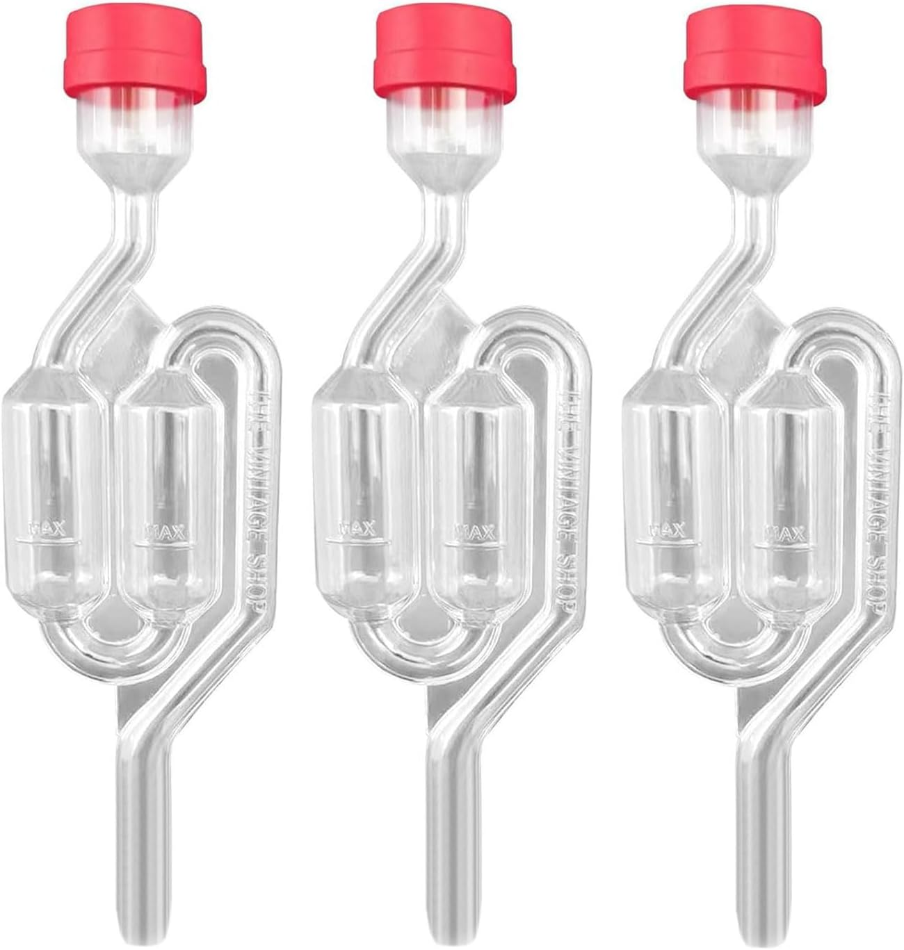 Lyvixora 3 Sets Twin Bubble Fermentation Airlock - Premium Brewing Airlocks for Home Beer, Wine & Pickle Making, with Non-Return Valves, Essential Home Brew Accessory image number 5