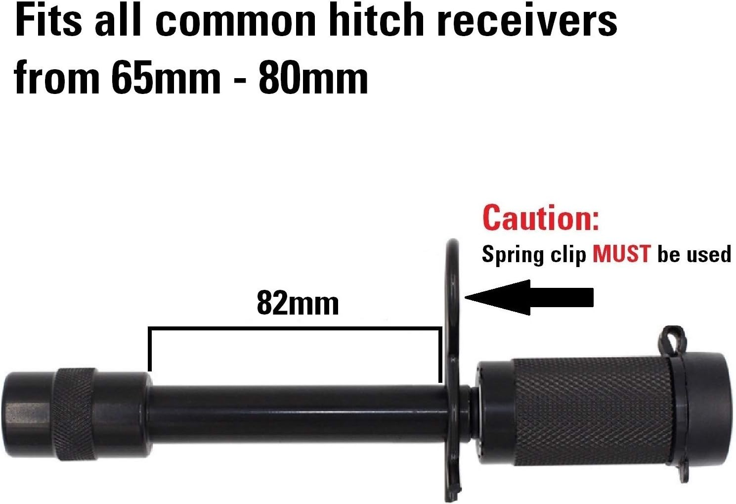 Towworks 79631 Keyed Unique Hitch Pin Lock, 16 Mm (5/8 Inch) Diameter Locking Pin with Double Safety, Extra Long Fits All Common Hitch Receivers from 65 Mm to 80 Mm image number 4