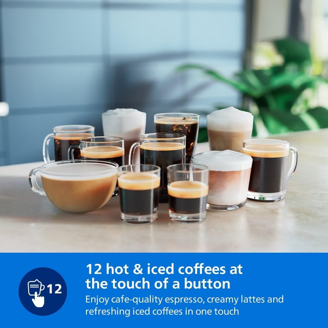 Philips 4400 Series Fully Automatic Espresso Machine &ndash; 12 Hot & Iced Coffees, Quick-To-Clean Lattego Milk System, Silentbrew, Quickstart, Ceramic Grinder, New 2025 Model, Black (EP4441/20) image number 5
