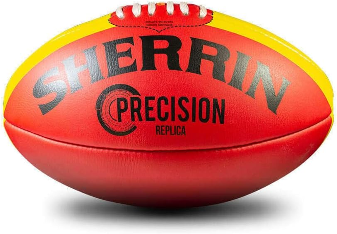 Sherrin Precision Leather Replica Football, Red, Size 4 image number 3