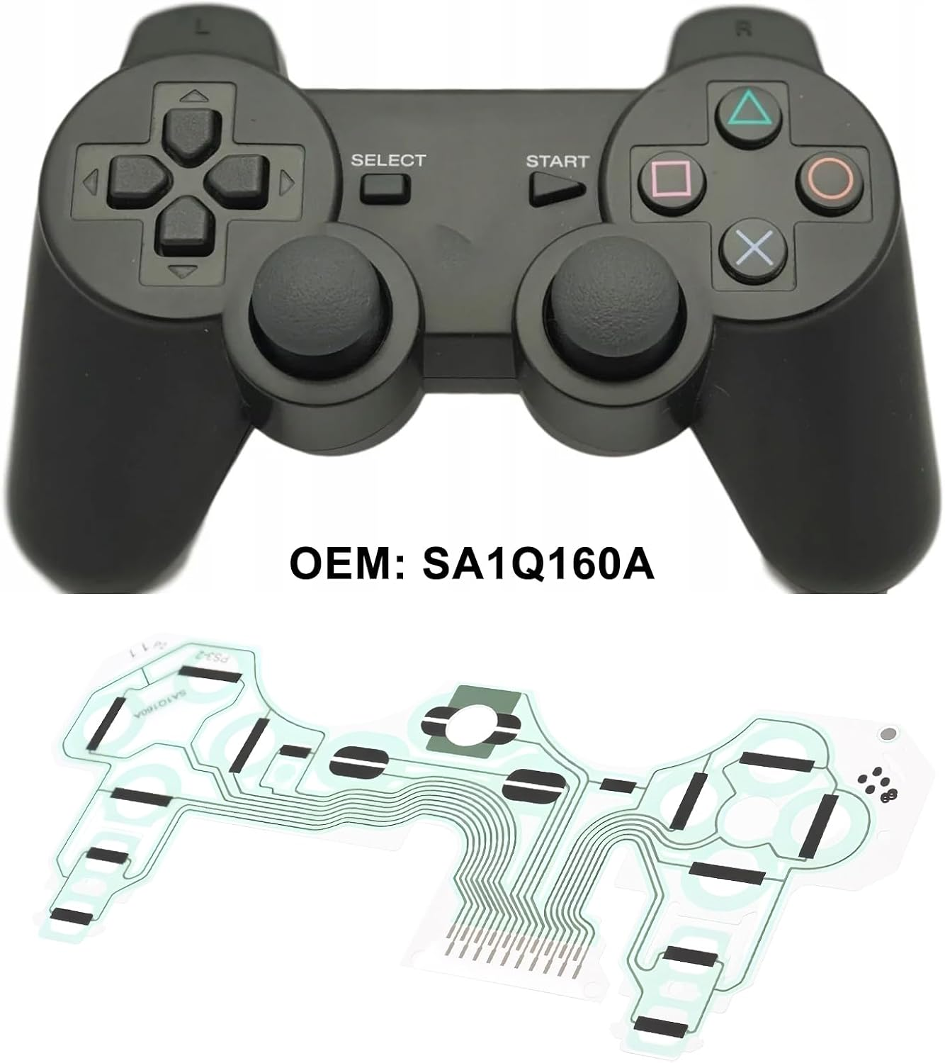 Emagtech 10Pcs Controller Ribbon Circuit Board Film SA1Q160A Compatible with Playstation PS3 Dual Shock 3