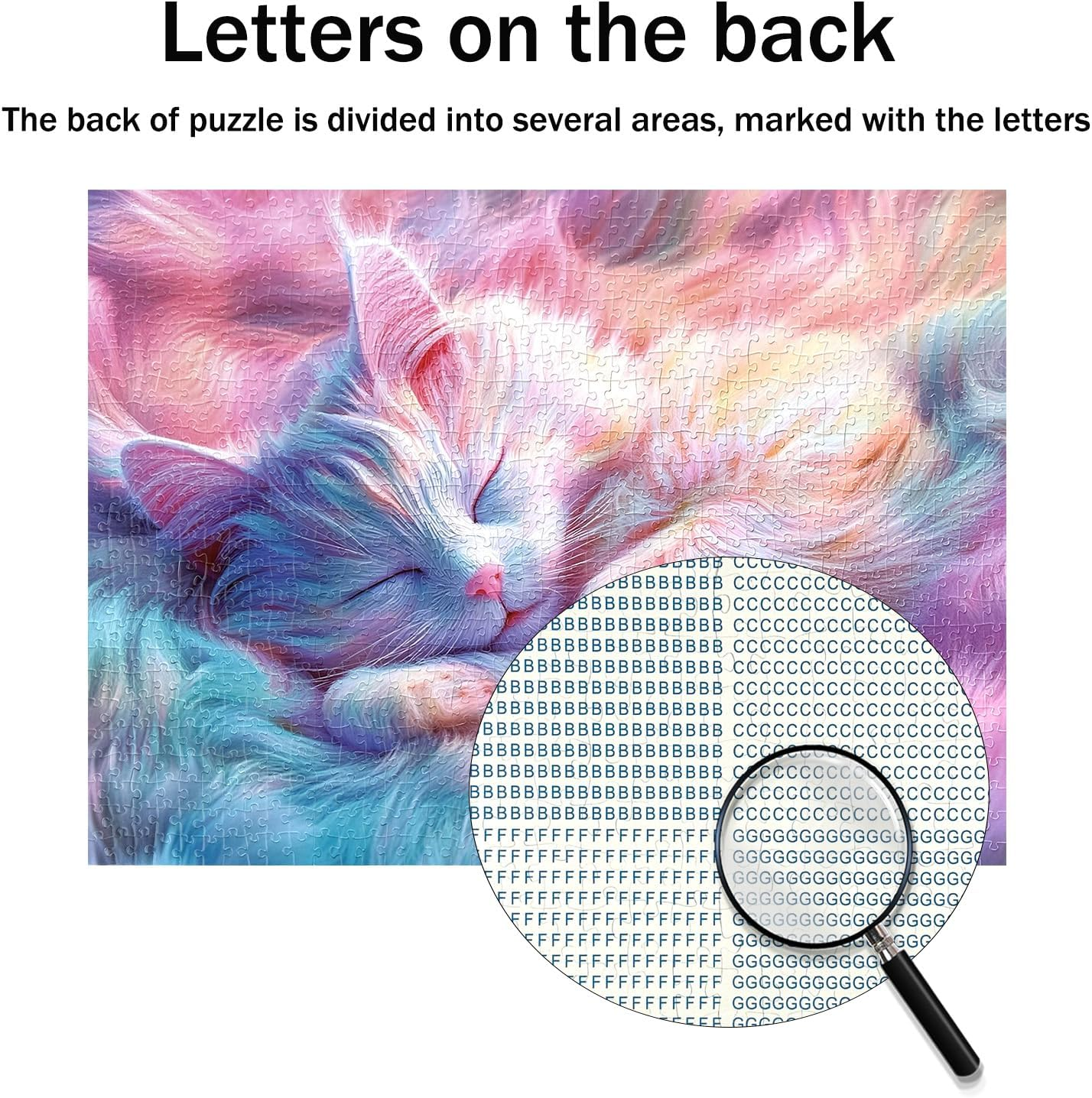 Jigsaw Puzzles for Adults 1000 Pieces Cure Sweet Cat 1000Pc Puzzles Impossible Hard Difficult Challenging Puzzles for Adults Sleeping Kitten Jigsaw Puzzle 1000 Pieces 28 X 20 Inch image number 3